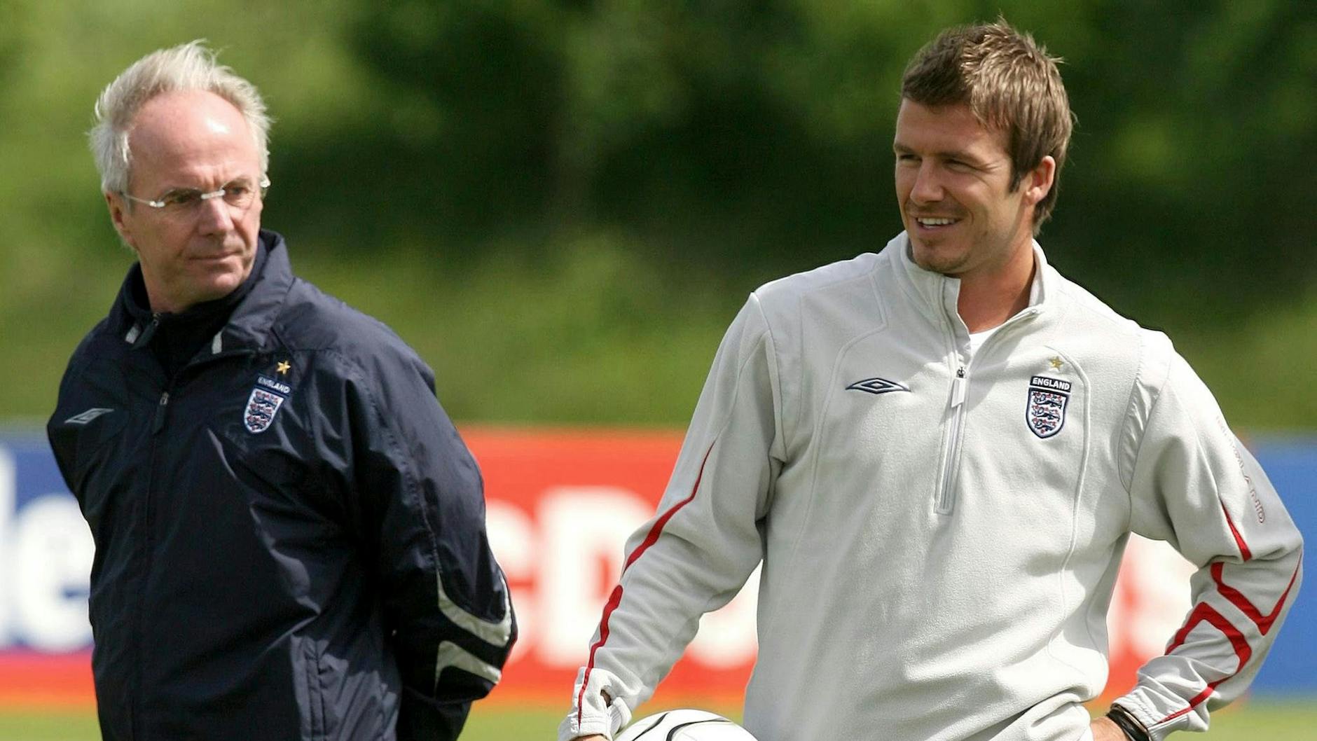 Als Nationaltrainer Englands gab Sven-Goran Eriksson (l.) auch für David Beckham die Richtung vor.
