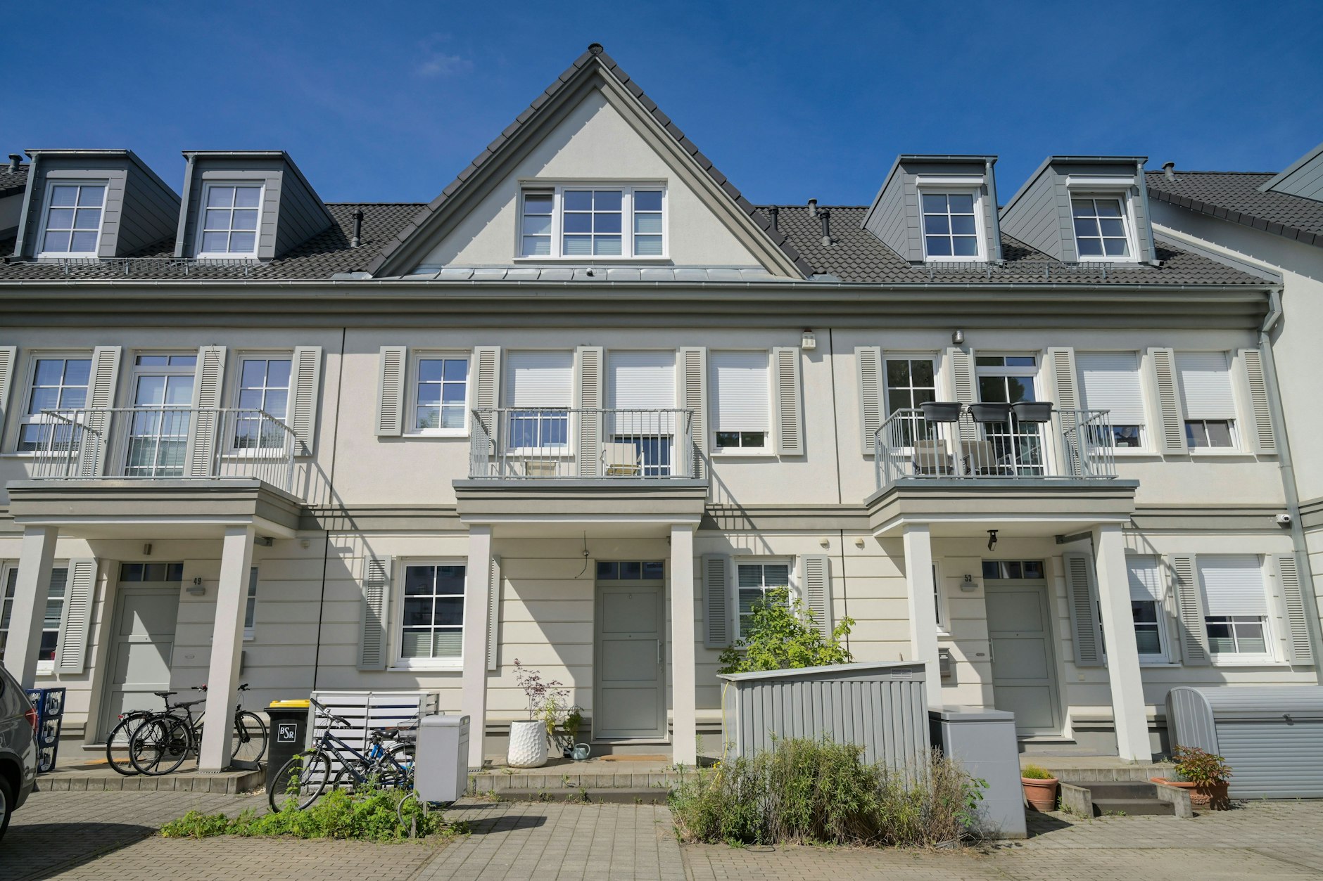 Ein Reihenhaus in Lankwitz im Bezirk Steglitz-Zehlendorf. In diesem Bezirk sind die Neubau-Häuser berlinweit am teuersten.
