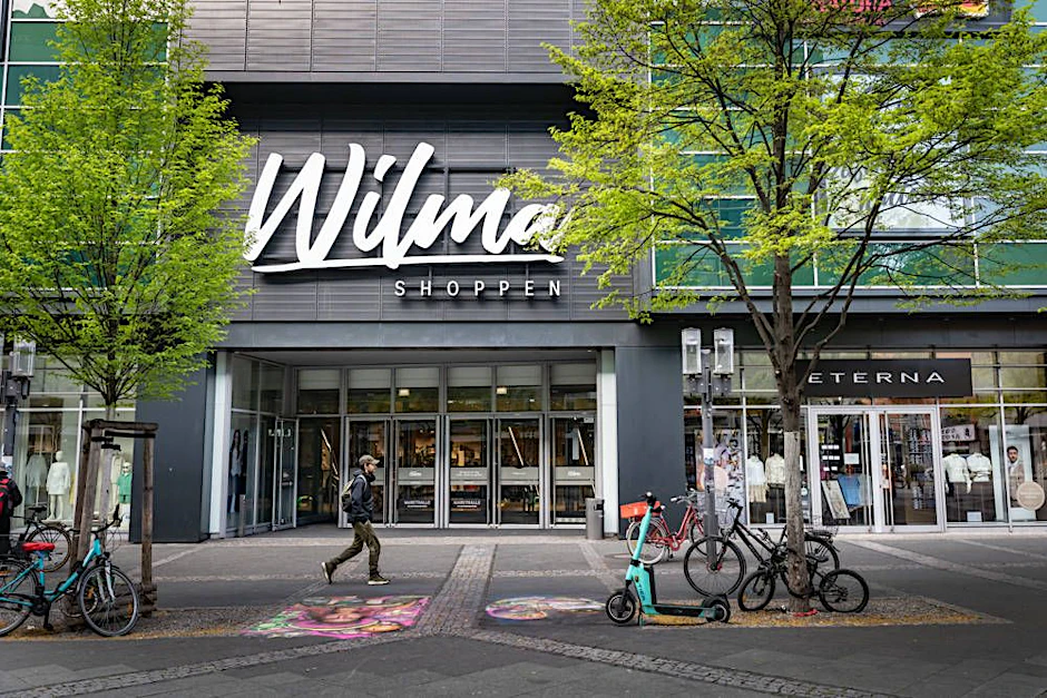 Das Einkaufszentrum „Wilma“ (ehemals Wilmersdorfer Arcaden) in Charlottenburg: Gewollte Wortspiele treffen auf überholte Geschäfte.