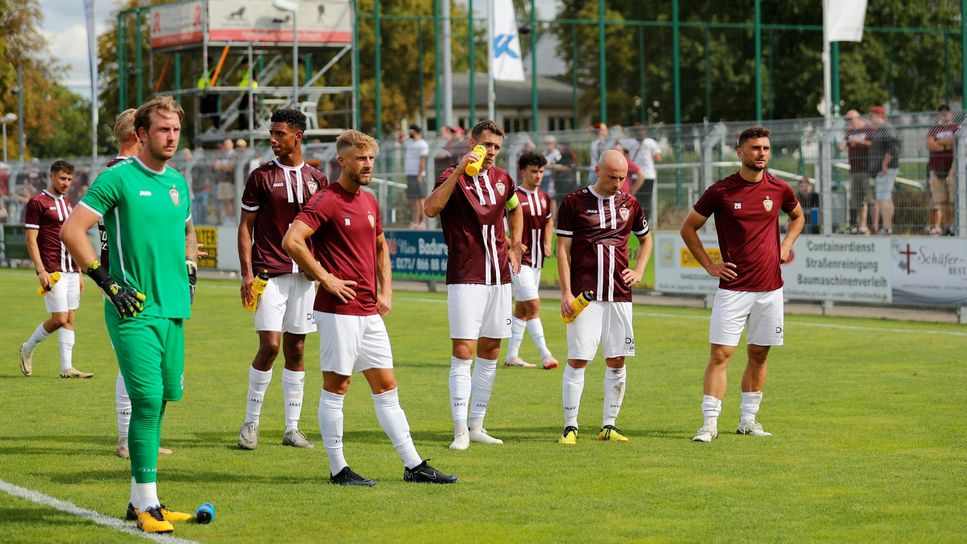 Von guter Laune sind die Spieler das BFC nach dem 0:0 in Luckenwalde weit entfernt.