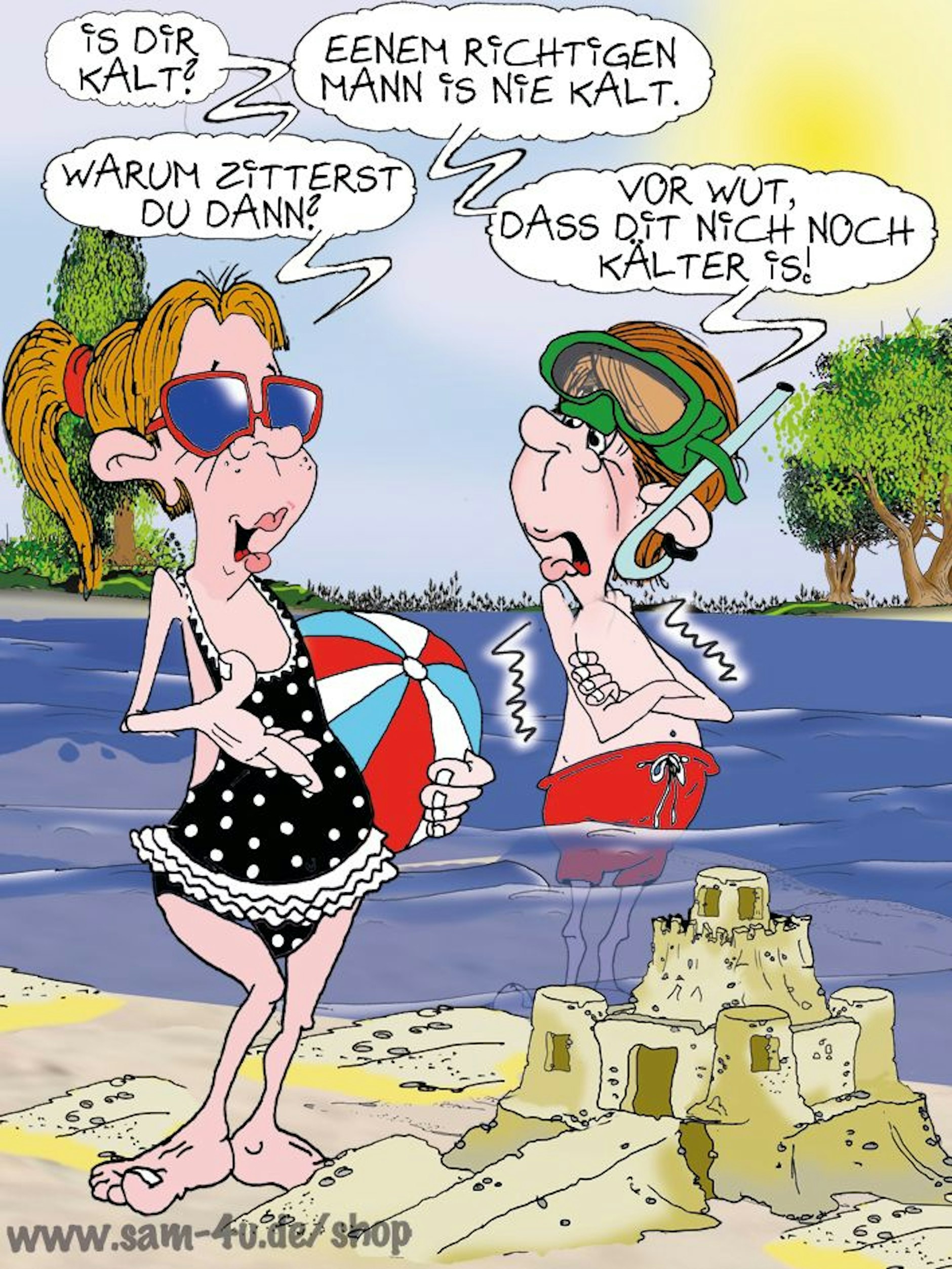Unser Cartoon des Tages kommt auch heute von Zeichner Sam Paff aus Berlin!