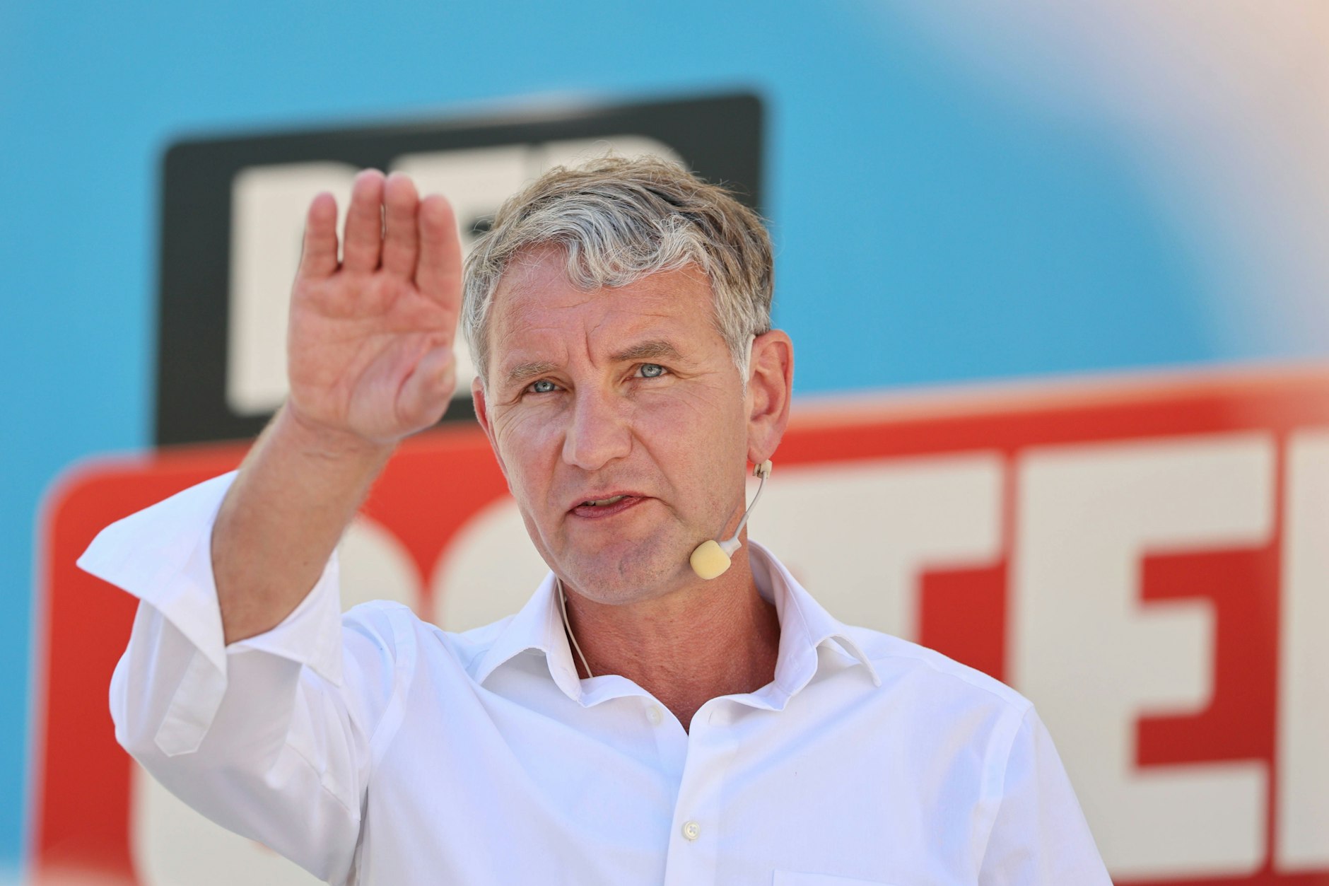 AfD-Spitzenkandidat Björn Höcke auf dem Sommerfest der Partei in Sömmerda.