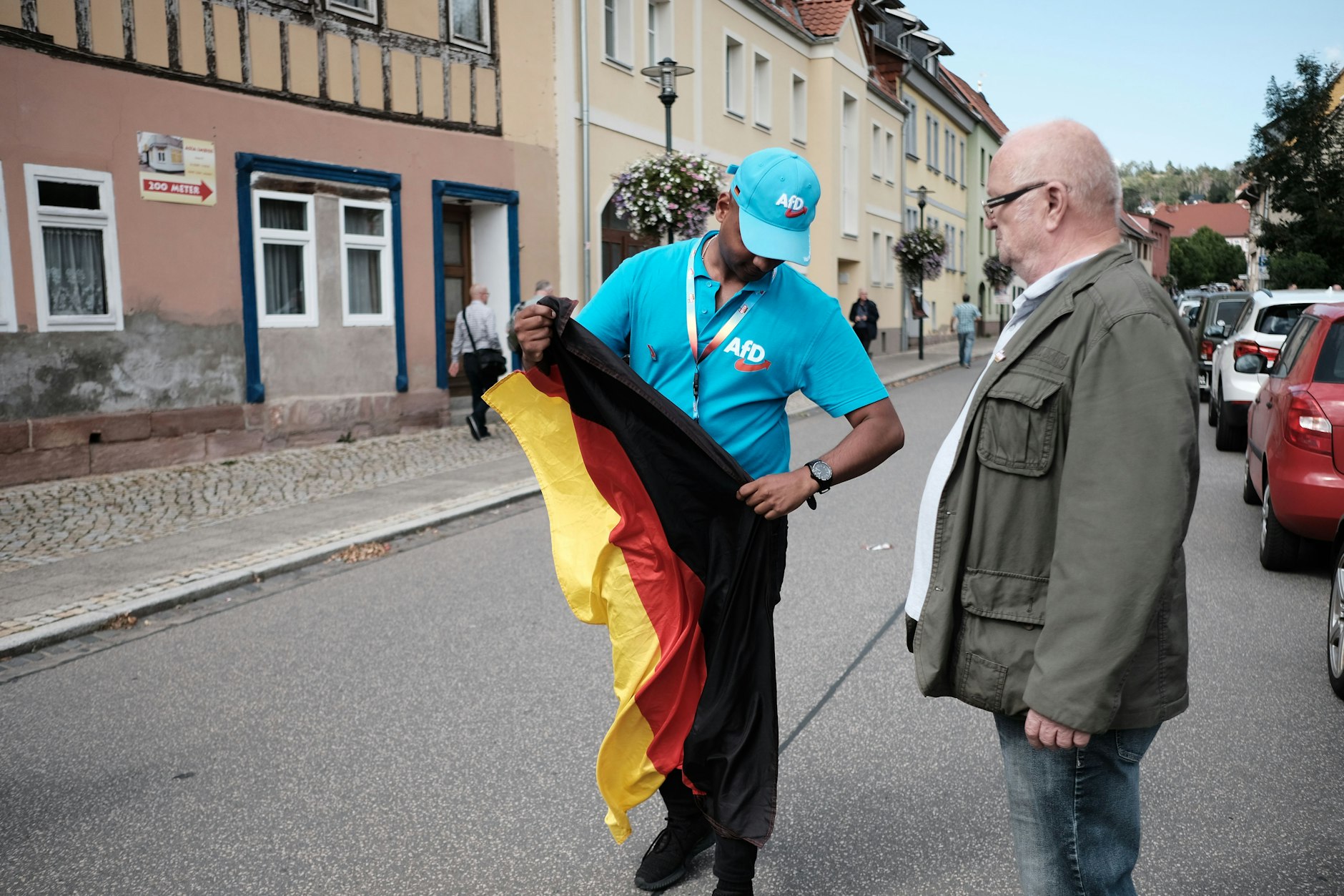 Eine AfD-Wahlveranstaltung in Bad Frankenhausen, Thüringen.&nbsp;