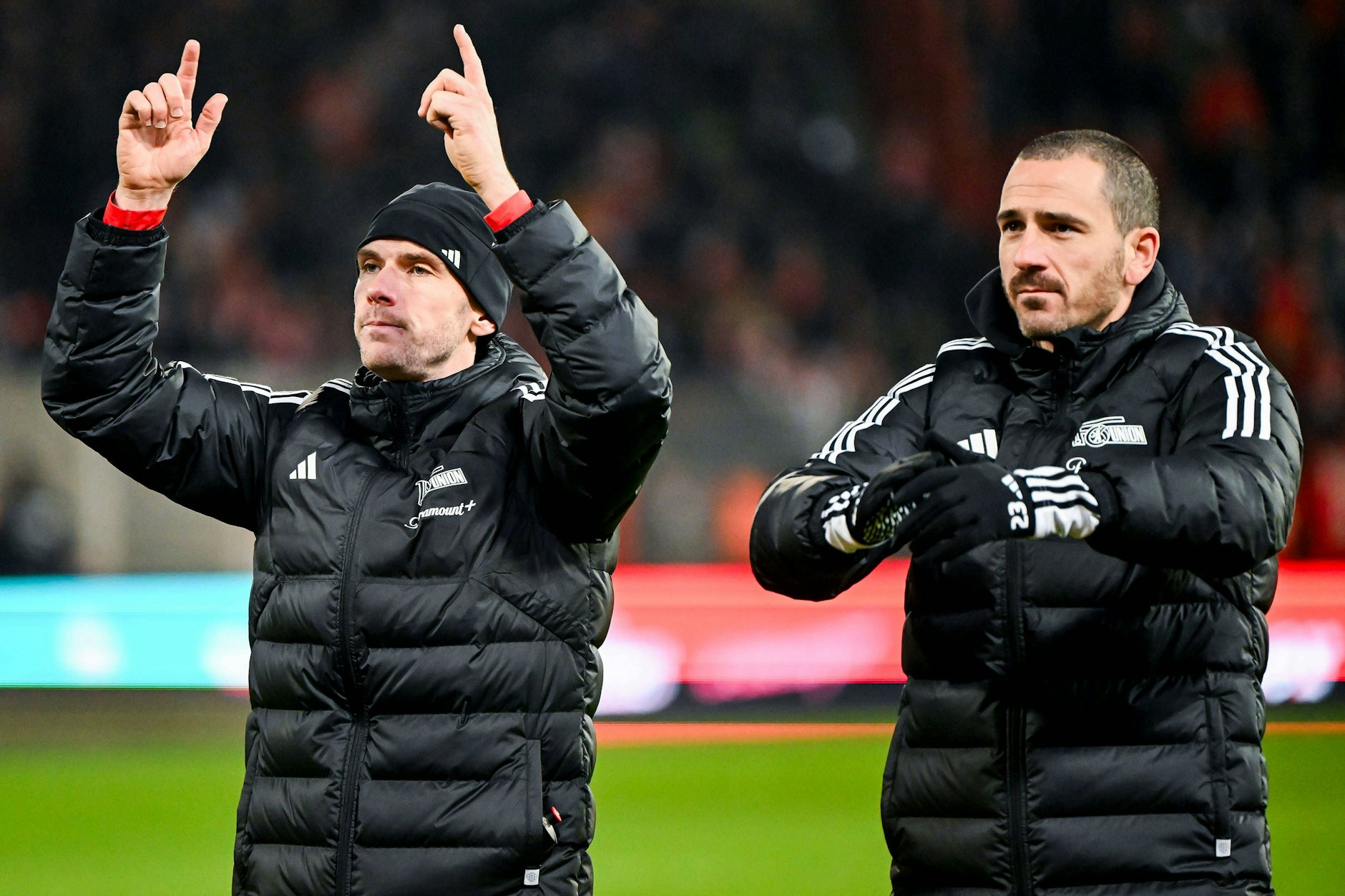Robin Gosens (l.) und Leonardo Bonucci waren bei Union ein halbes Jahr lang Teamkollegen.