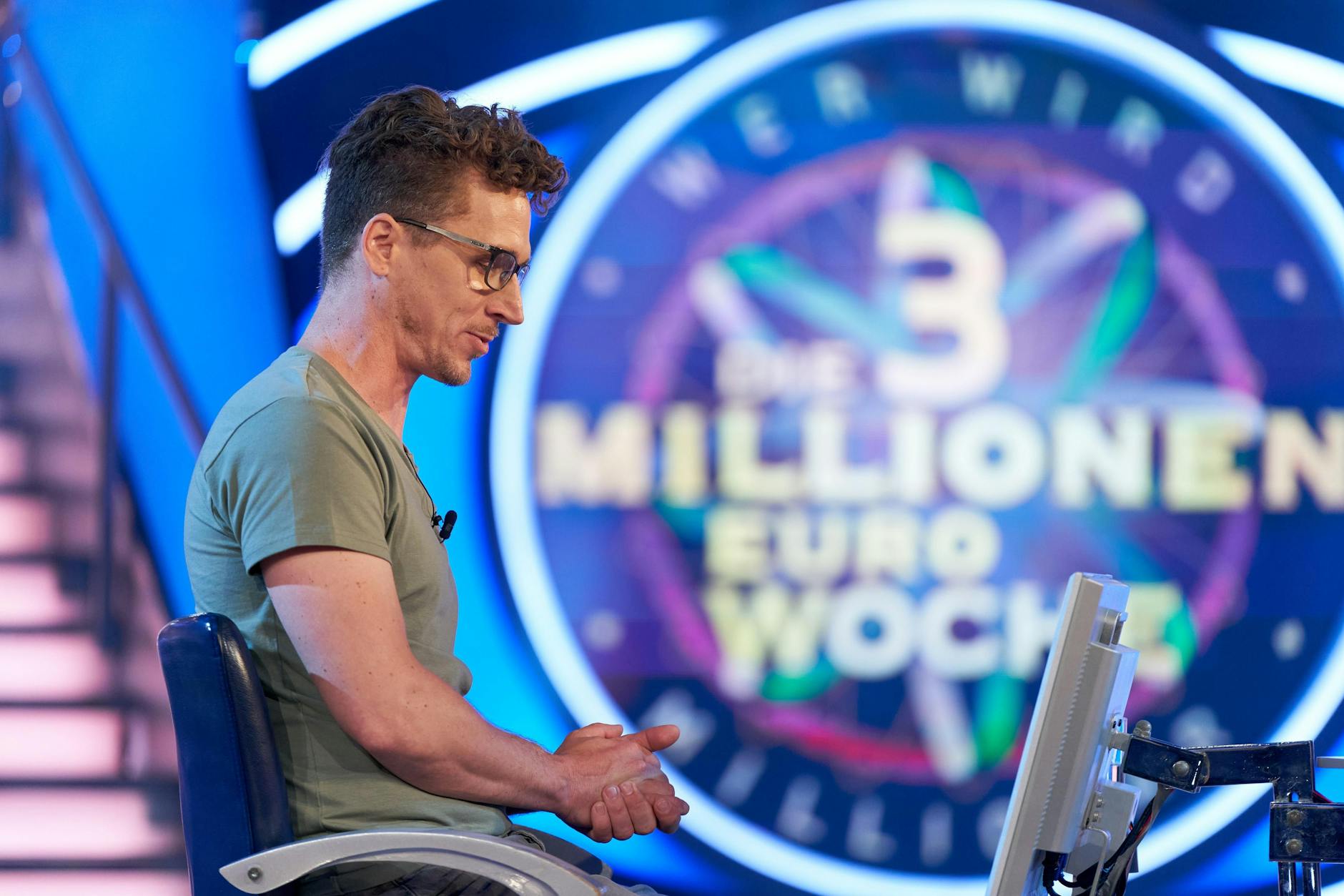 Tobias Pietsch im Studio von „Wer wird Millionär?“ - seine Reise in der Quizshow endete schon nach wenigen Minuten.