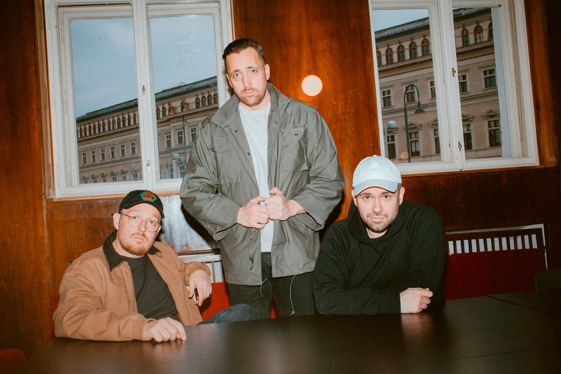 Die Berliner Band Antilopen Gang: Panik Panzer, Danger Dan und Koljah (v.l.n.r.)