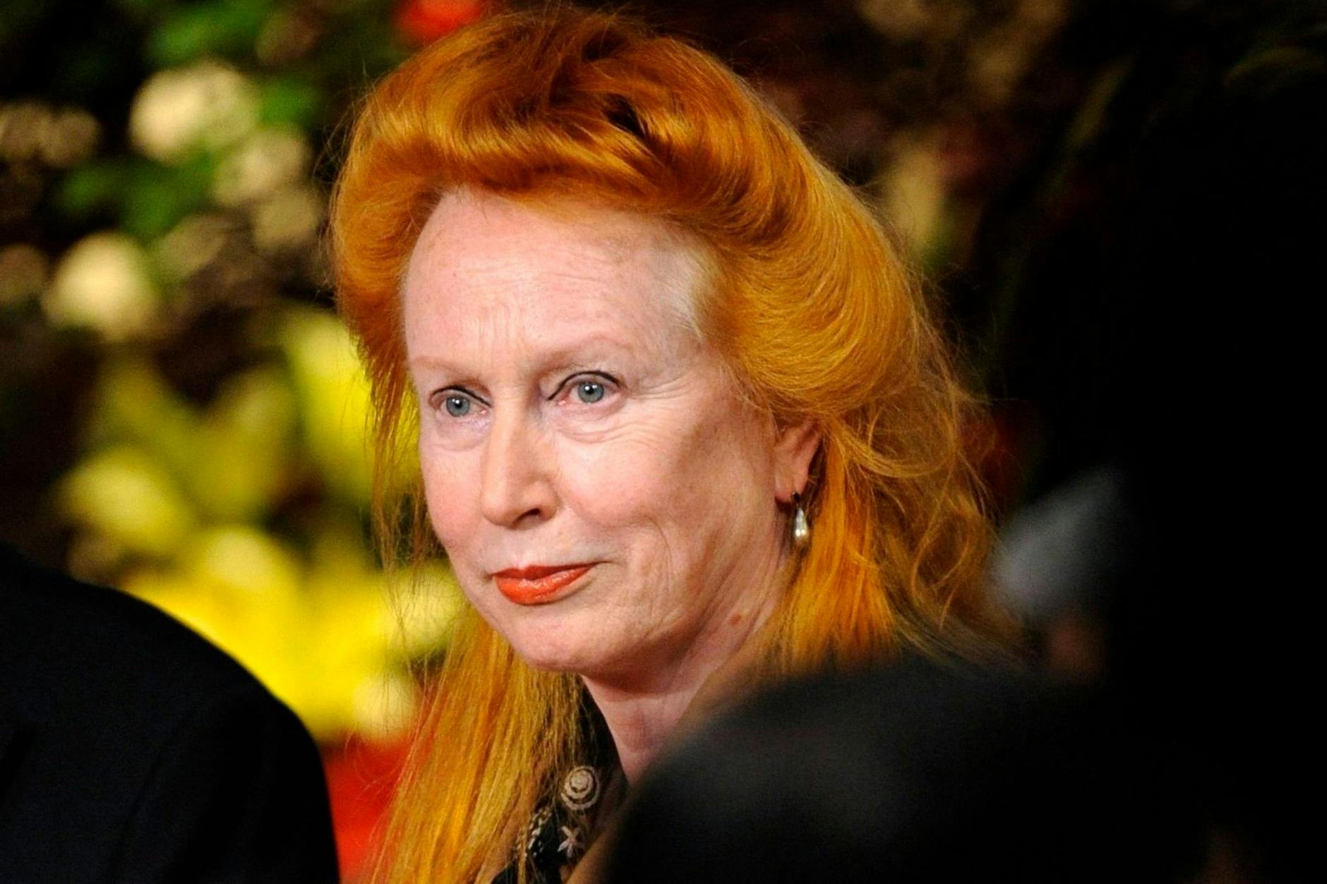 Die deutsche Bildhauerin Rebecca Horn im Oktober 2010 zur Verleihung des Praemium Imperiale des japanischen Kaiserhauses in Tokio für ihre Bildhauerkunst