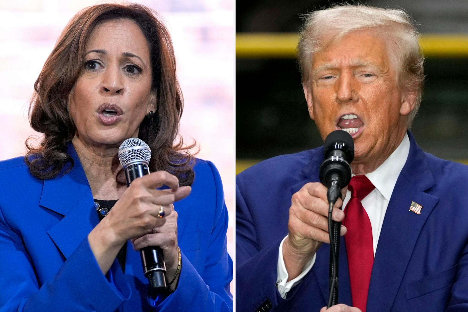 Wer gewinnt die US-Wahl? US-Vizepräsidentin Kamala Harris tritt für die Demokraten an, Donald Trump für die Republikaner. 