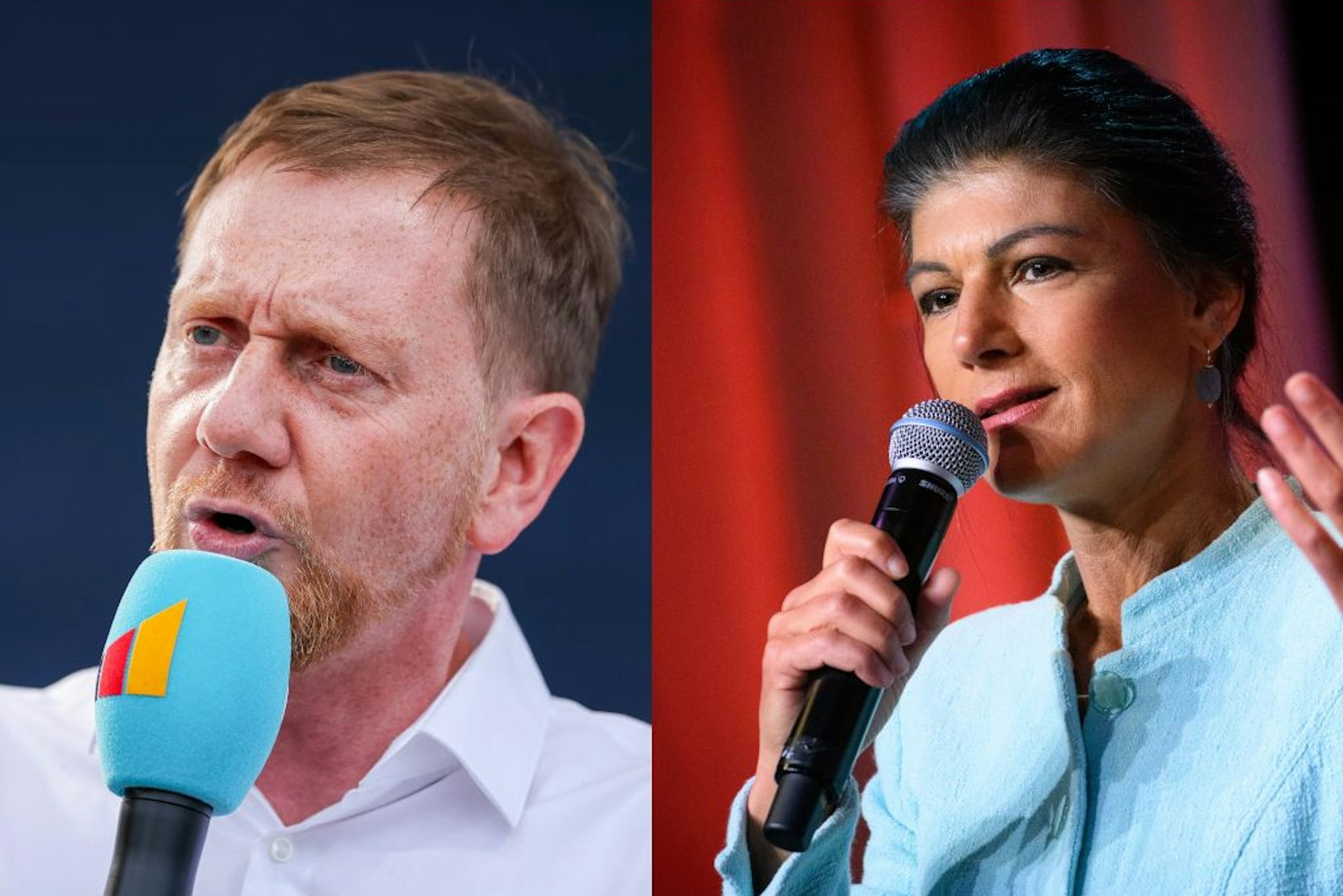Michael Kretschmer (CDU) hat sich mit der Bundesvorsitzenden des BSW, Sahra Wagenknecht, getroffen.