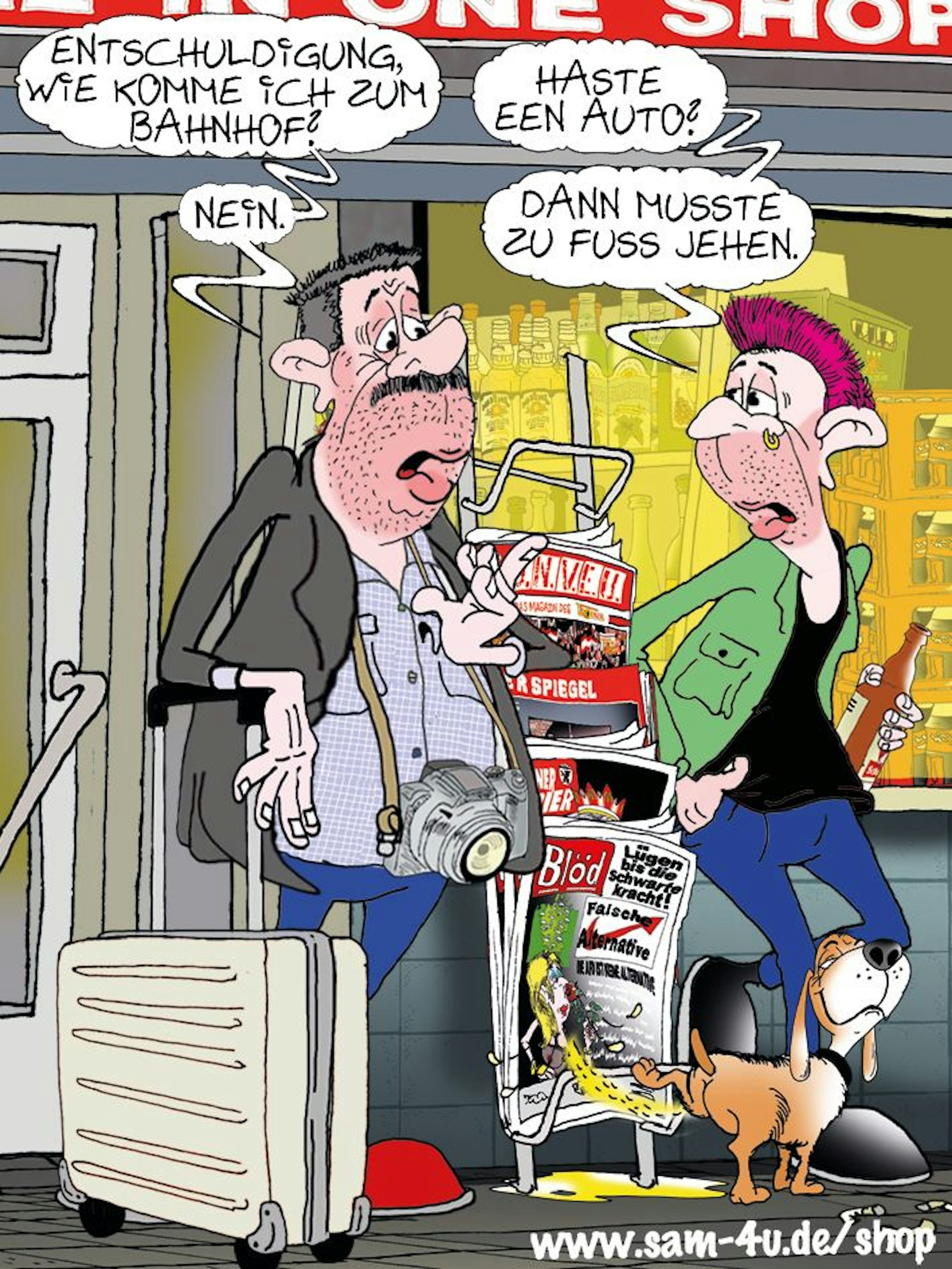 Unser täglicher Cartoon kommt von Zeichner Sam Paff aus Berlin - er bringt sie auch heute zum Schmunzeln.
