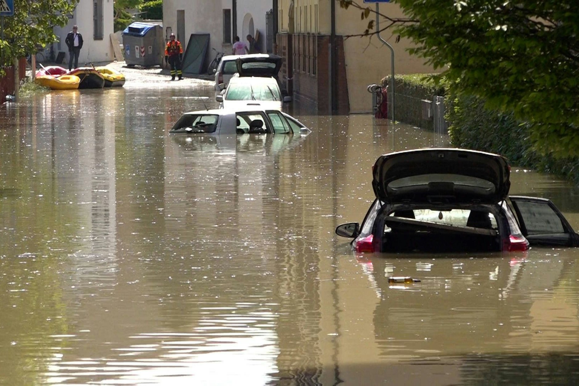 In Deutschland geht die Angst vor einem Hochwasser um. Das Bild zeigt Überschwemmungen in Italien.