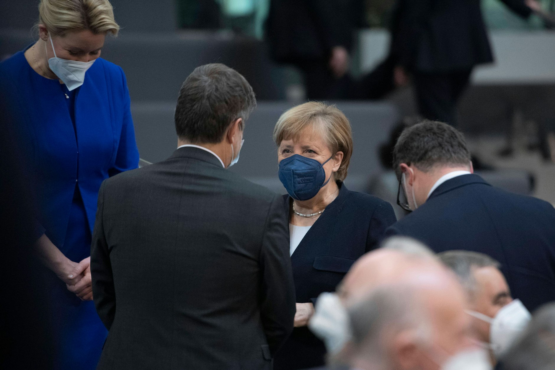 Angela Merkel 2021 im Bundestag.