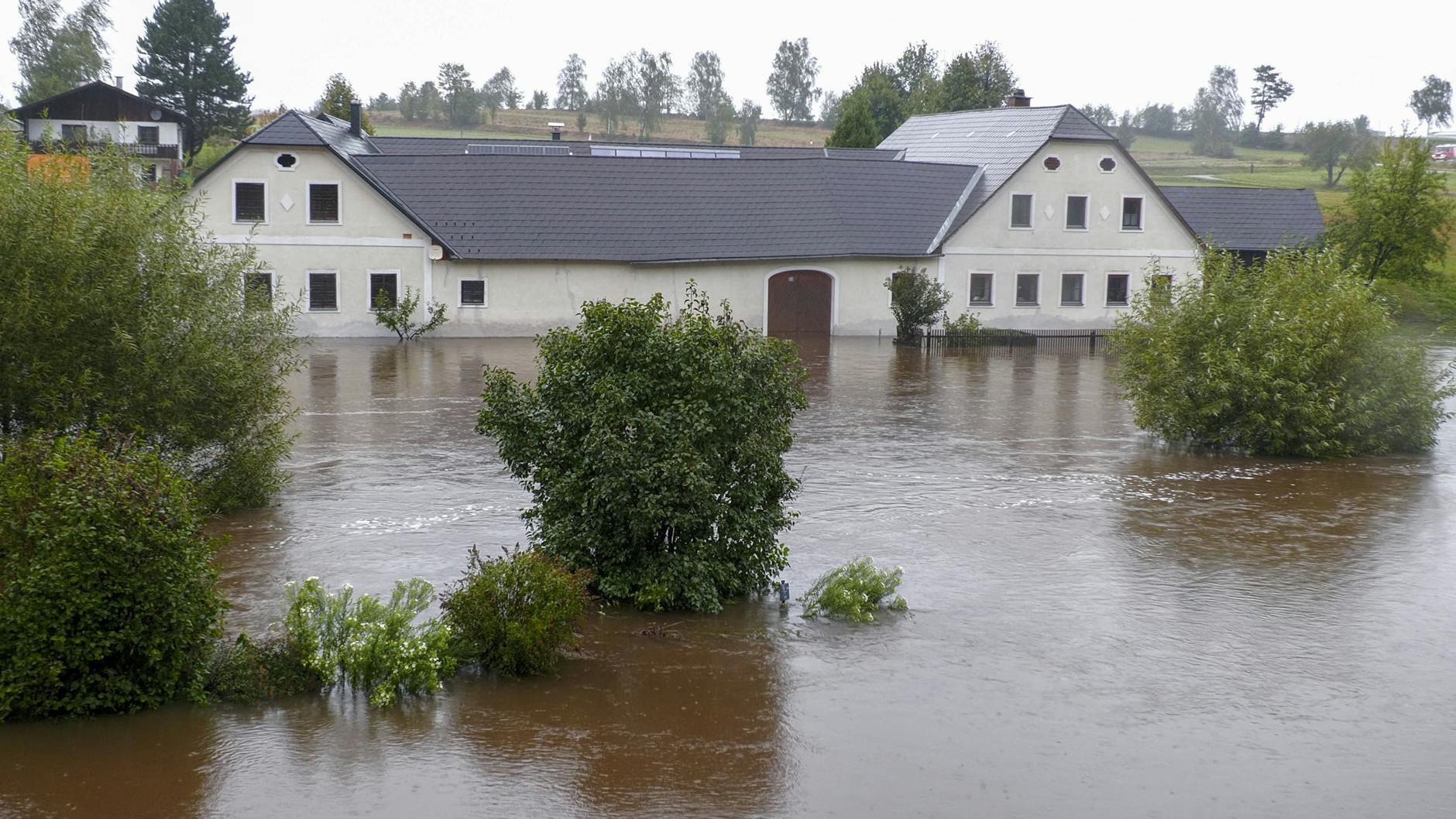 Katastrophenalarm in Österreich. In Zahlreichen Ortschaften und Bezirken im Wiener Waldviertel wurde Katastrophenalarm ausgelöst. Intensive Regenfälle haben die Flüsse rasant steigen lassen. Die Lainsitz verließ an Nachmittag ihren Flusslauf. Viele Straßen wurden überflutet und gesperrt. Grundstücke und Wohnhäuser sind bereits meterhoch überflutet.