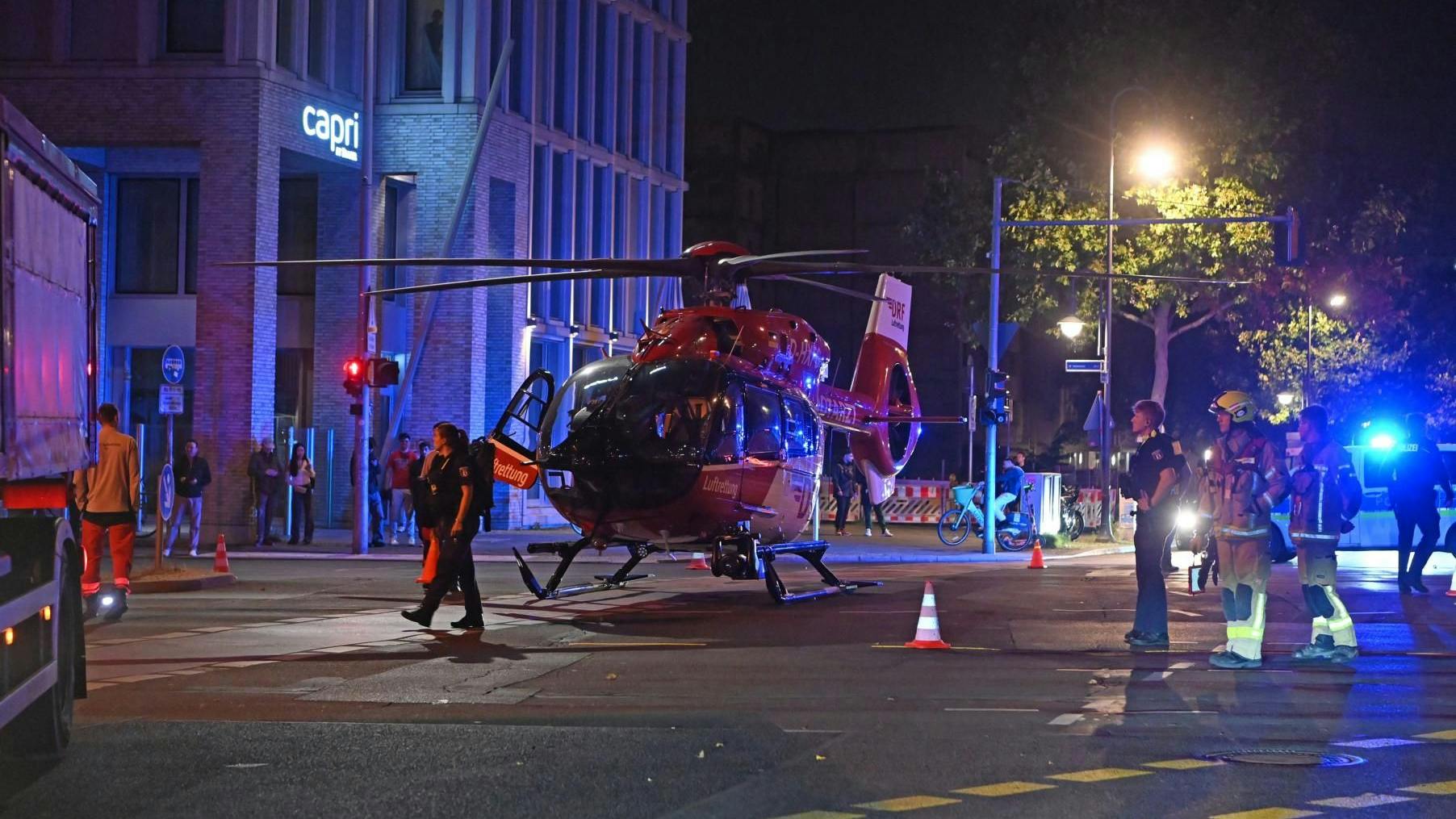 Auch ein Rettungshubschrauber war im Einsatz.