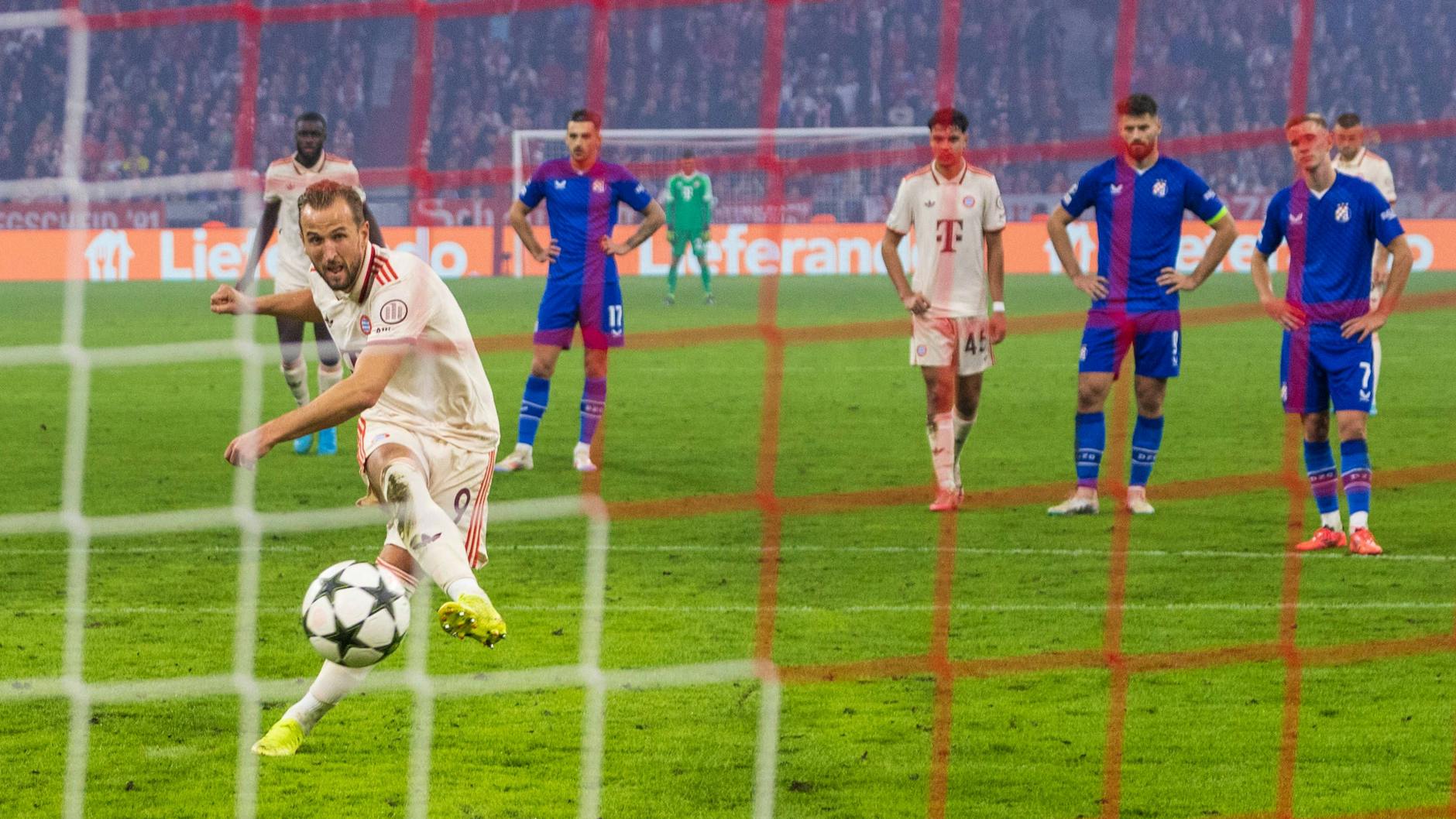 Harry Kane verwandelt einen seiner drei Elfmeter gegen Zagreb.
