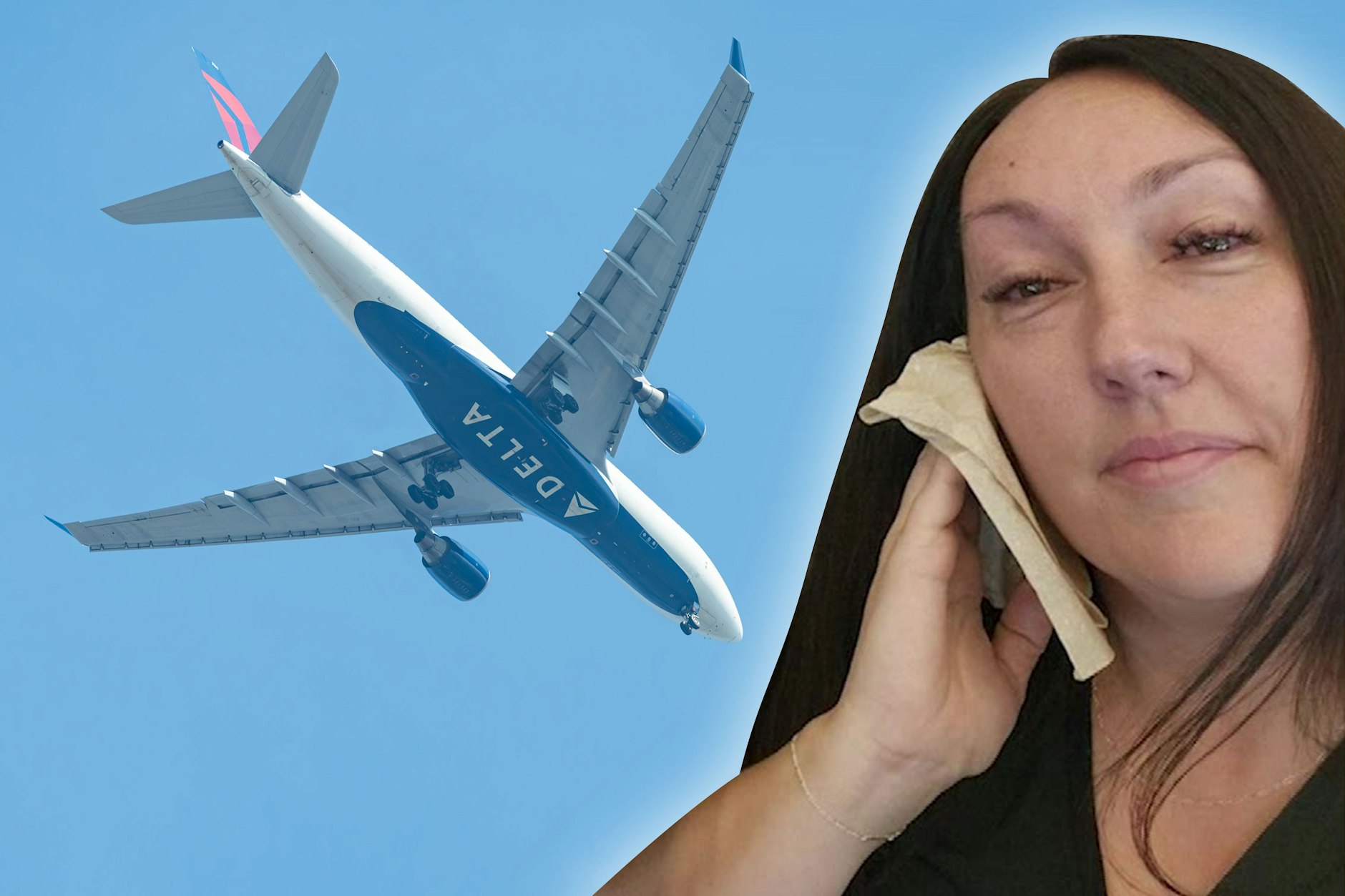 Jaci Purser gehörte zu den Passagieren des Fluges - es habe sich plötzlich so angefühlt, als würde ihr jemand ins Ohr stechen, berichtete sie.