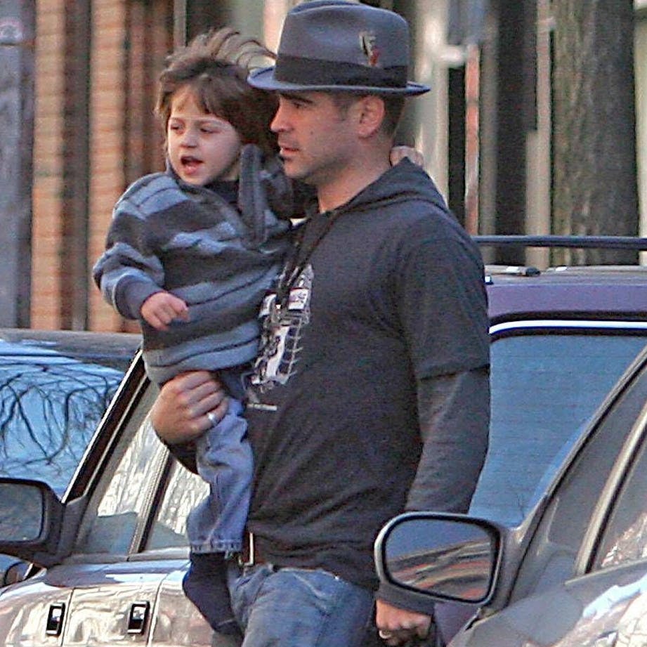 Colin Farrell mit seinem Sohn James im Jahr 2006