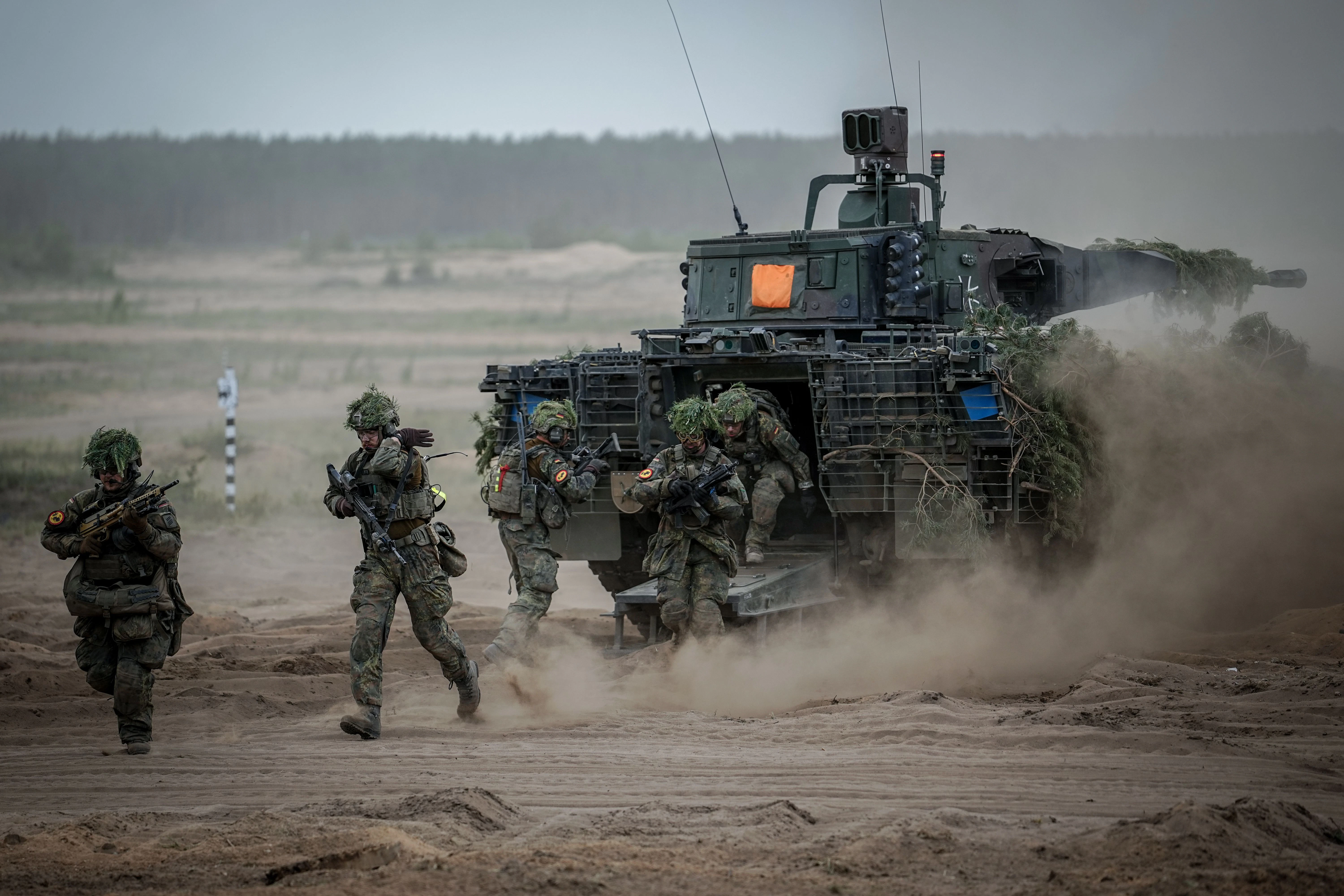 Soldaten der Bundeswehr bei einer Nato-Übung in Litauen.
