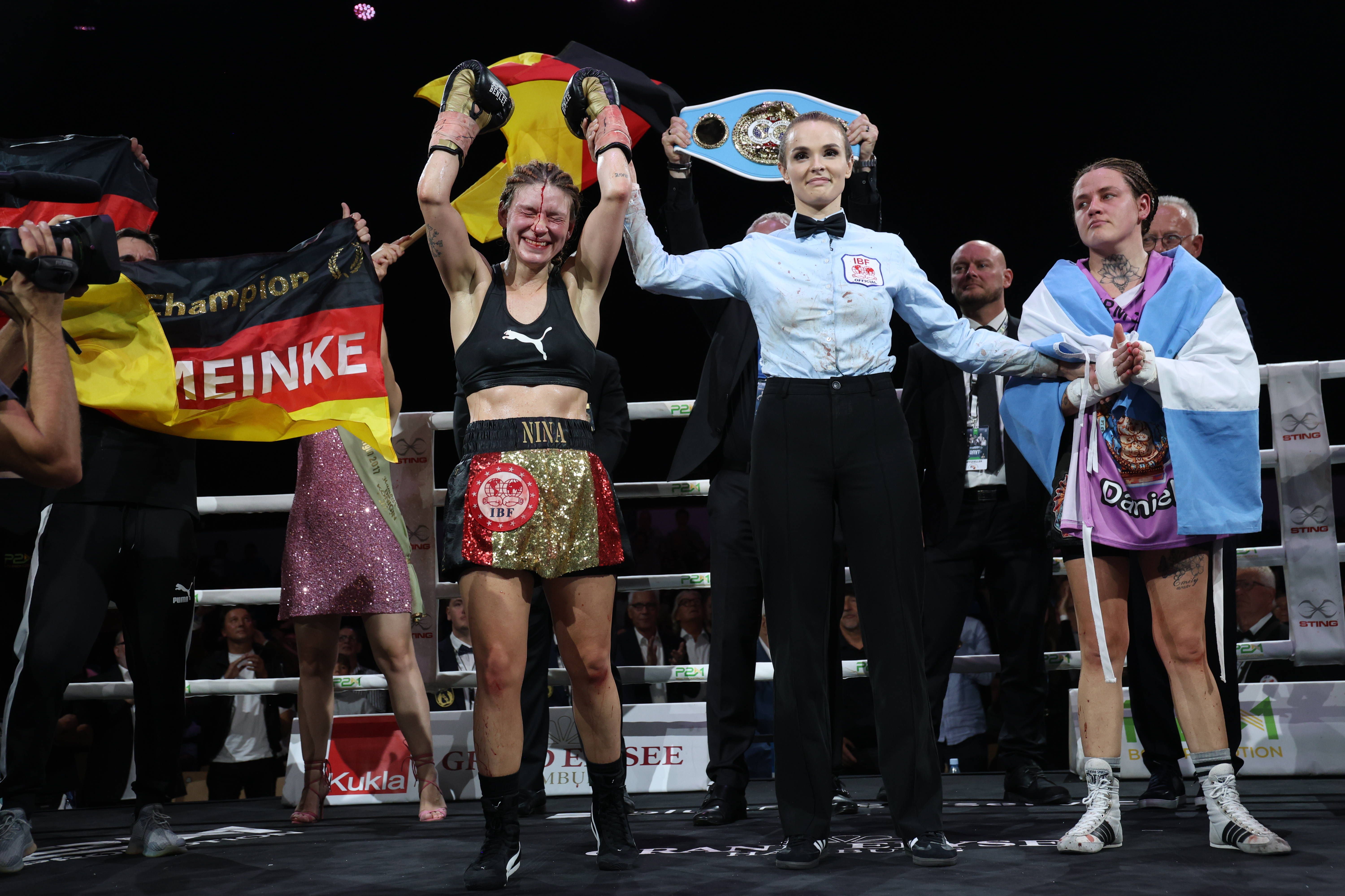 WM-Titel für Berliner Box-Lady! Nina Meinke feiert Blut-Sieg