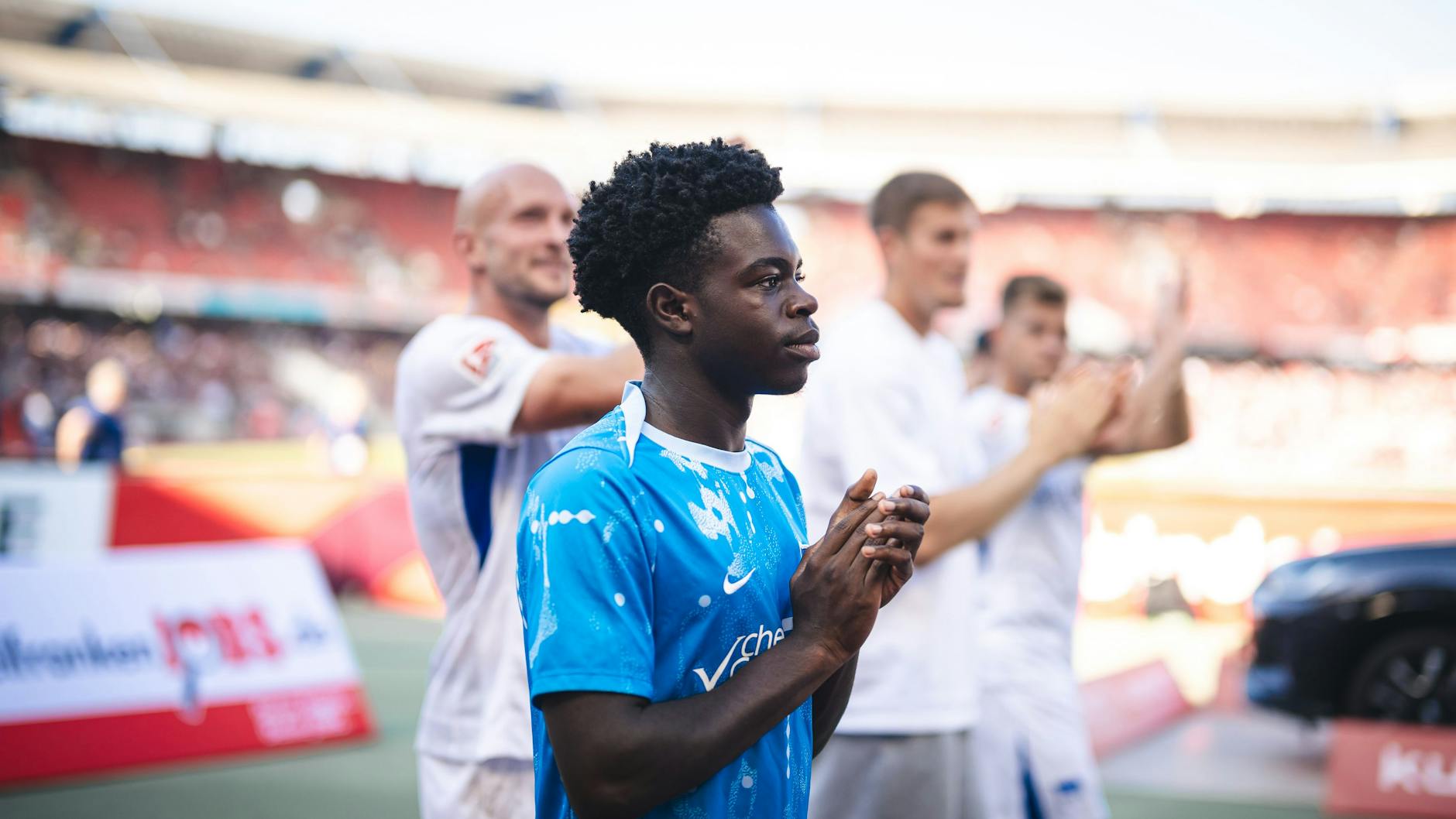 Boris Mamuzah Lum hat mit gerade mal 16 Jahren schon den Sprung in den Profikader von Hertha BSC geschafft.