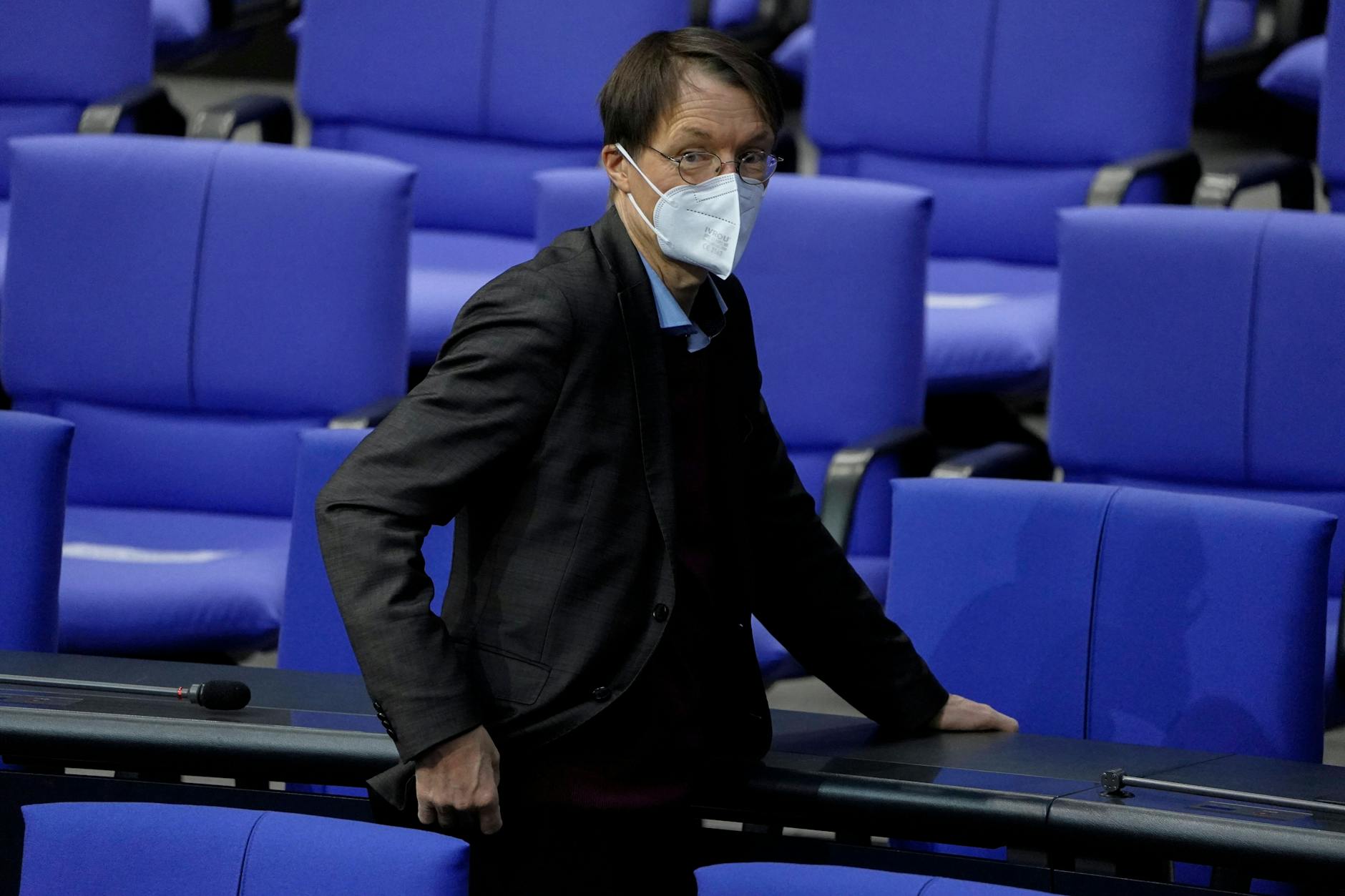 Karl Lauterbach im Bundestag, 2021.