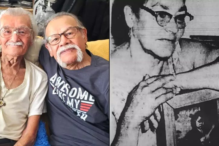 Luis Armando Albino konnte seinen Bruder noch wiedersehen. Seine Mutter, hier mit einem Bild des kleinen Luis, erlebte die Rückkehr des entführten Sohnes nicht mehr.