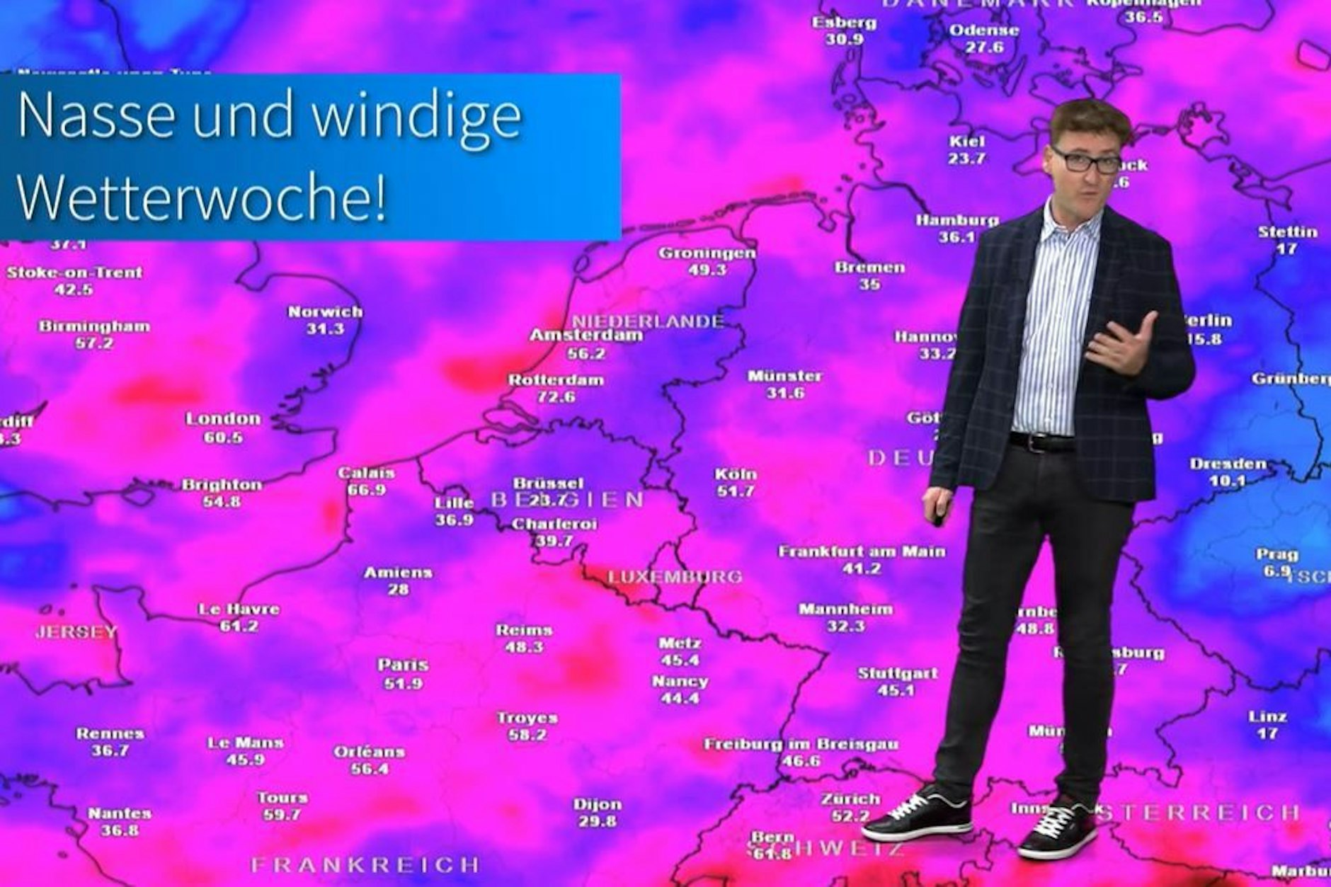 Meteorologe Dominik Jung warnt vor viel Regen.  
