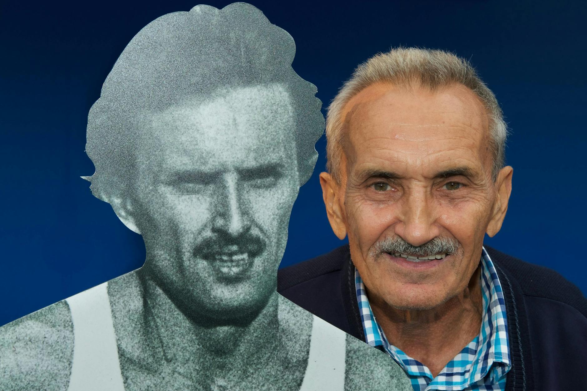 Marathonläufer Günter Hallas damals (l.) und heute (r.)