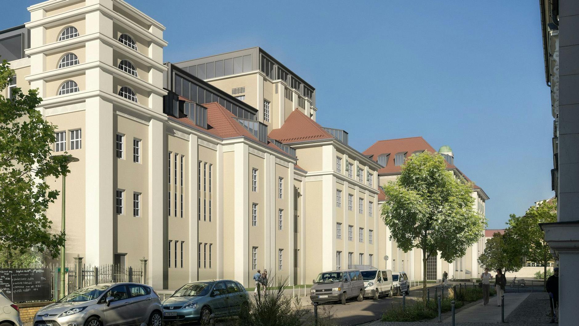 In der Visualisierung sind die Brauerei-Gebäude schon saniert, in denen Wohnungen und Büros entstehen sollen.