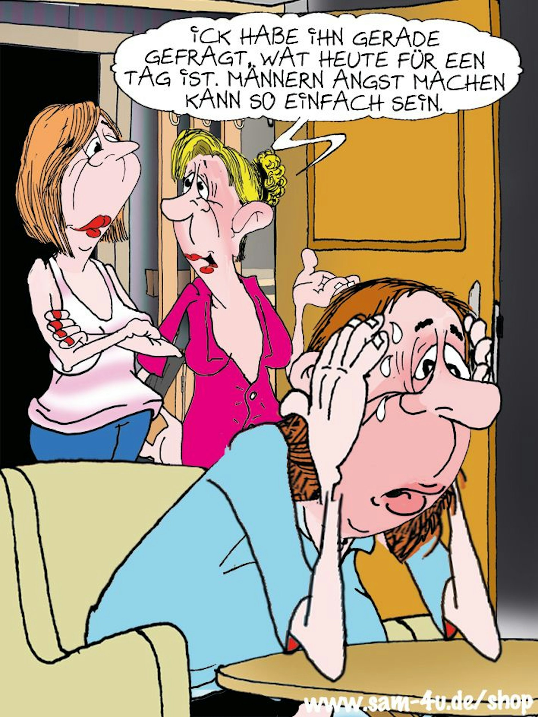 Der Cartoon des Tages kommt auch heute von Zeichner Sam Paff aus Berlin.