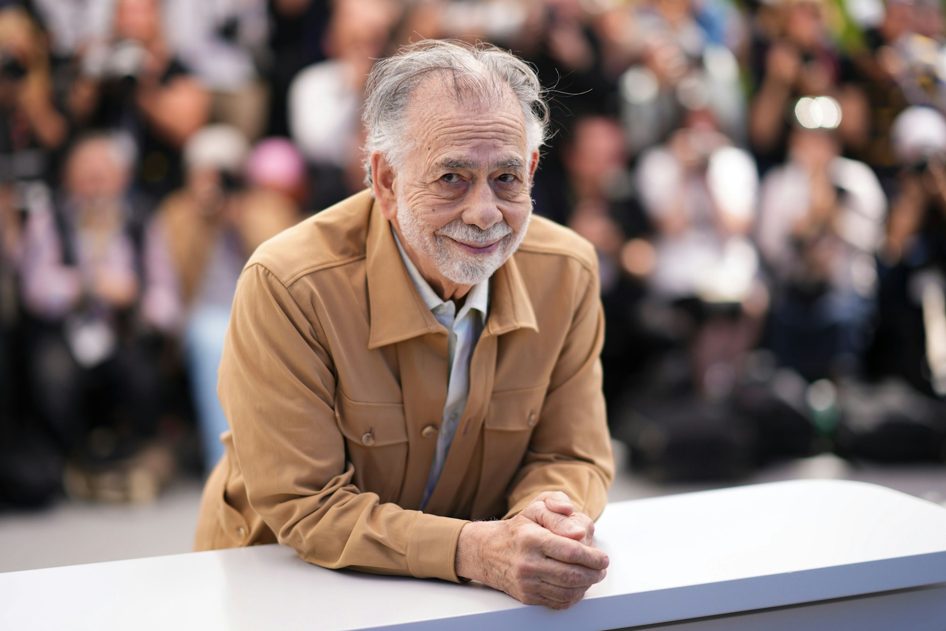 Regisseur Francis Ford Coppola bei der Vorstellung seines Films „Megalopolis“ bei den Filmfestspielen in Cannes.