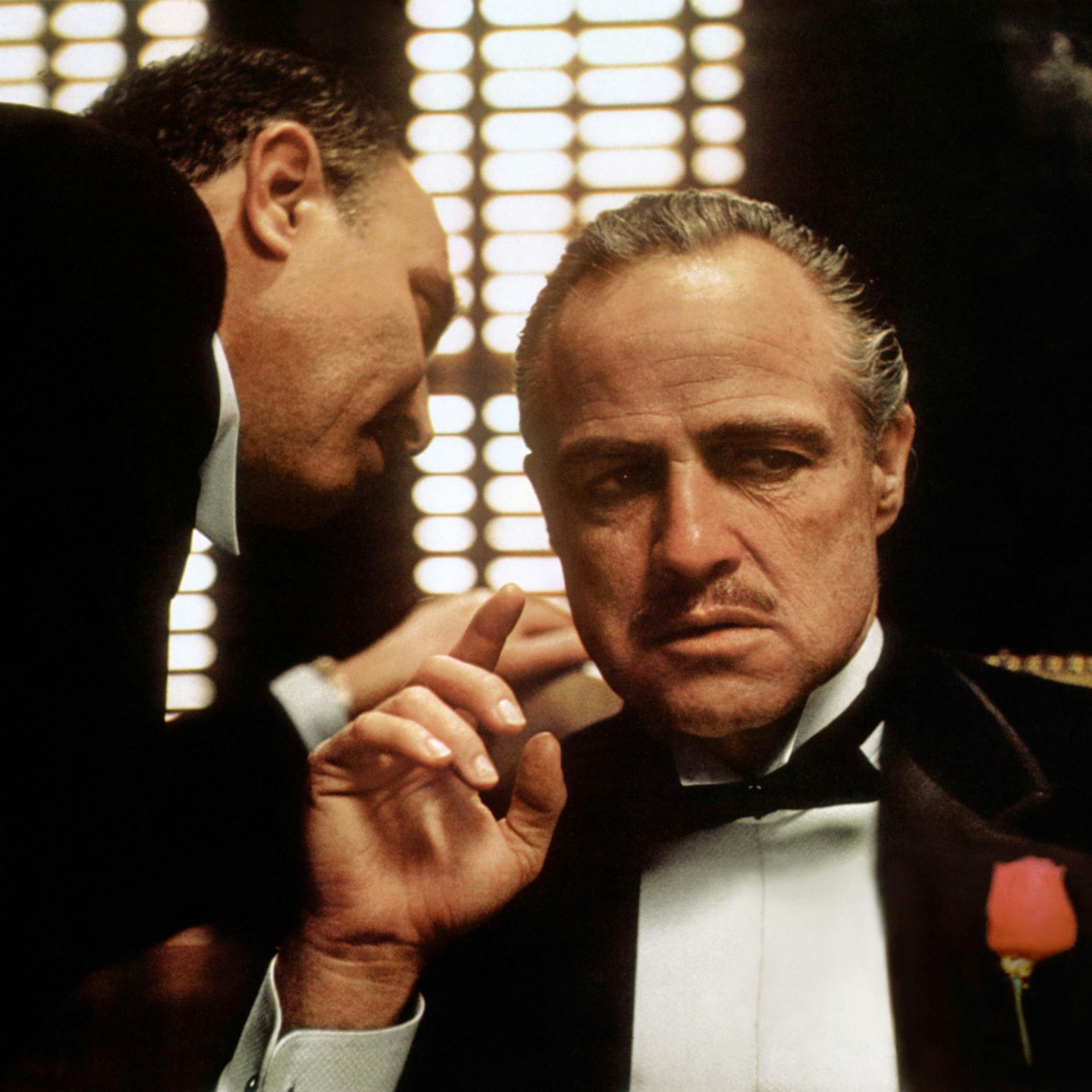 Marlon Brando als Don Vito Corleone in einer Szene des Films „Der Pate“ aus dem Jahr 1972