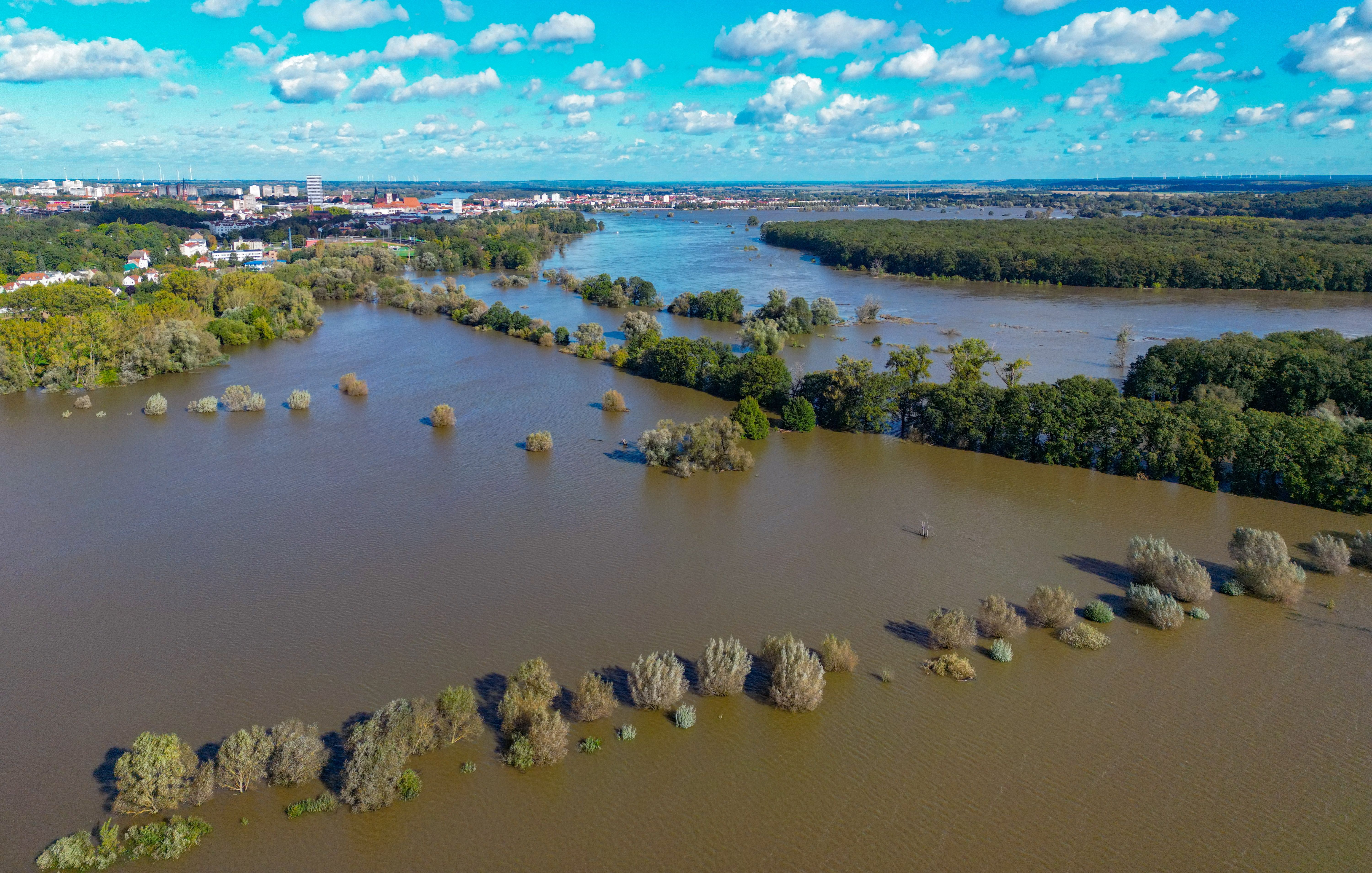 Hochwasser in Frankfurt (Oder) sinkt