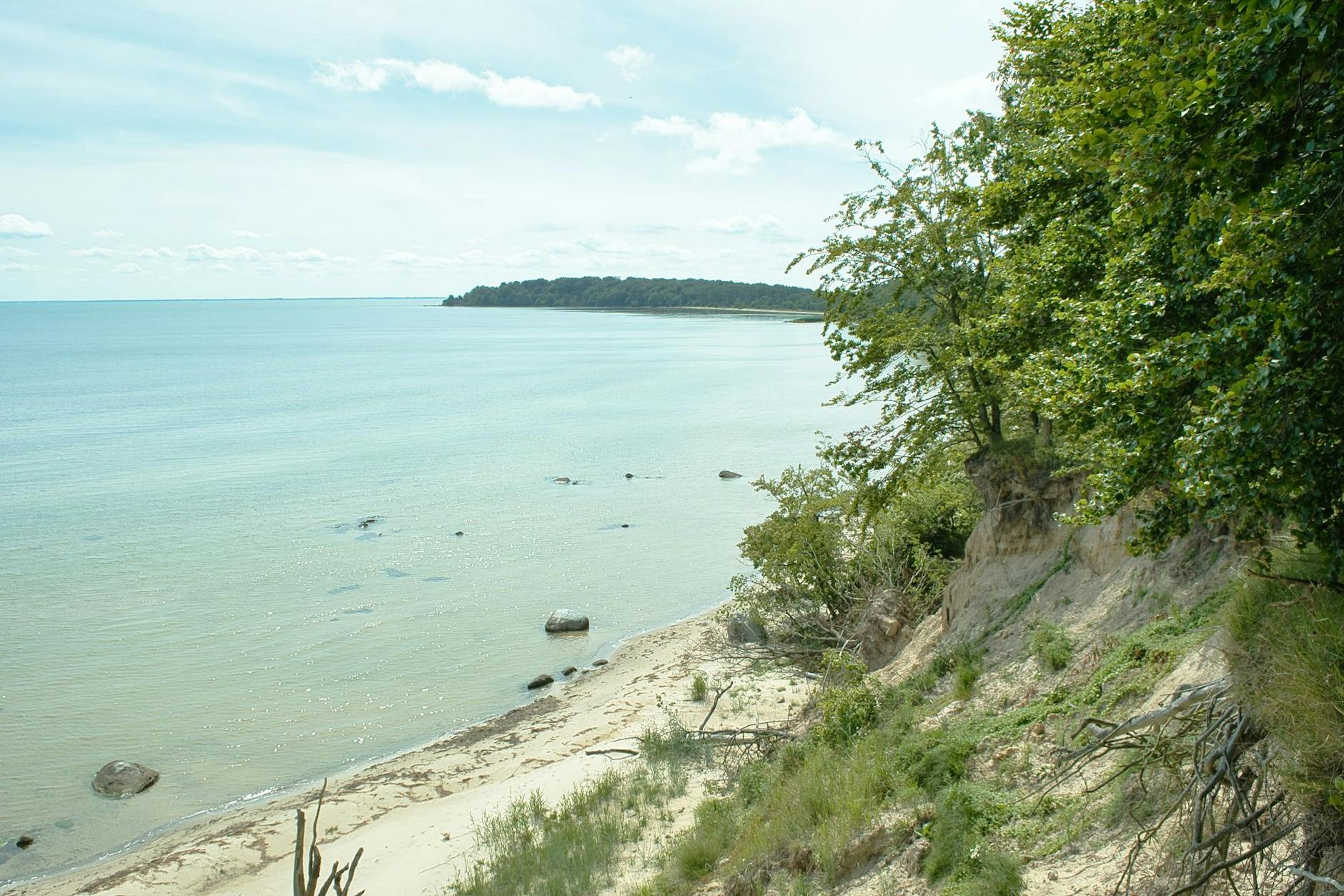 Von der Steilküste der Insel Vilm brechen immer wieder große Stücke ab. Zu DDR-Zeiten diente Vilm als Urlaubsinsel der DDR-Minister.