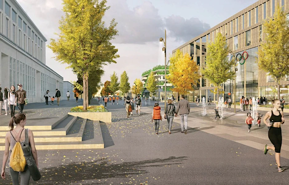 So soll der Umbau des Sportforums Berlin einmal aussehen, doch im Moment stocken die Planungen.