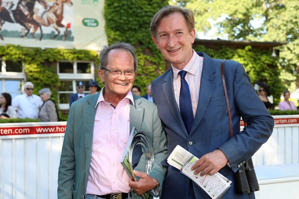 Hoppegarten verbindet: Jockey-Legende Lutz Mäder (l.) und Rennbahnbesitzer Gerhard Schöningh.
