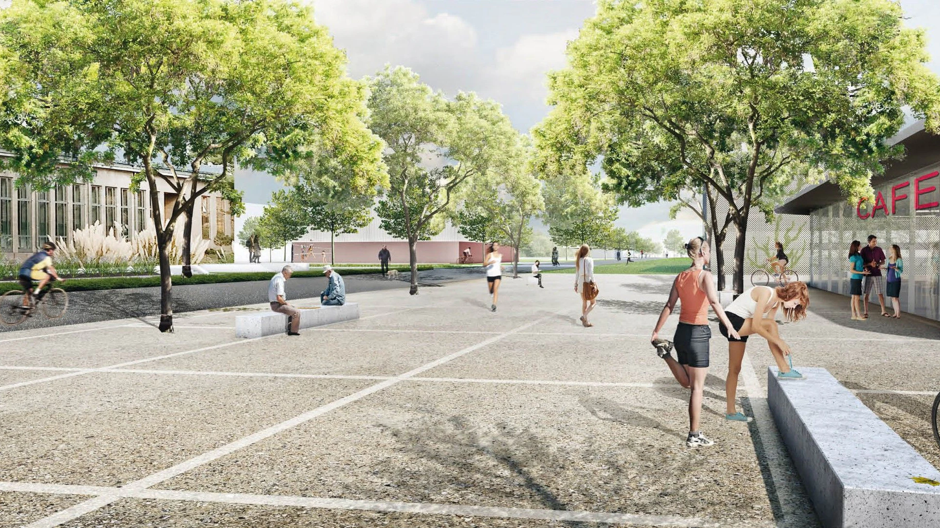 Das Gelände des Sportforums soll laut einem Masterplan umfassend modernisiert werden. Bisher geht es aber mehr als zögerlich voran. 