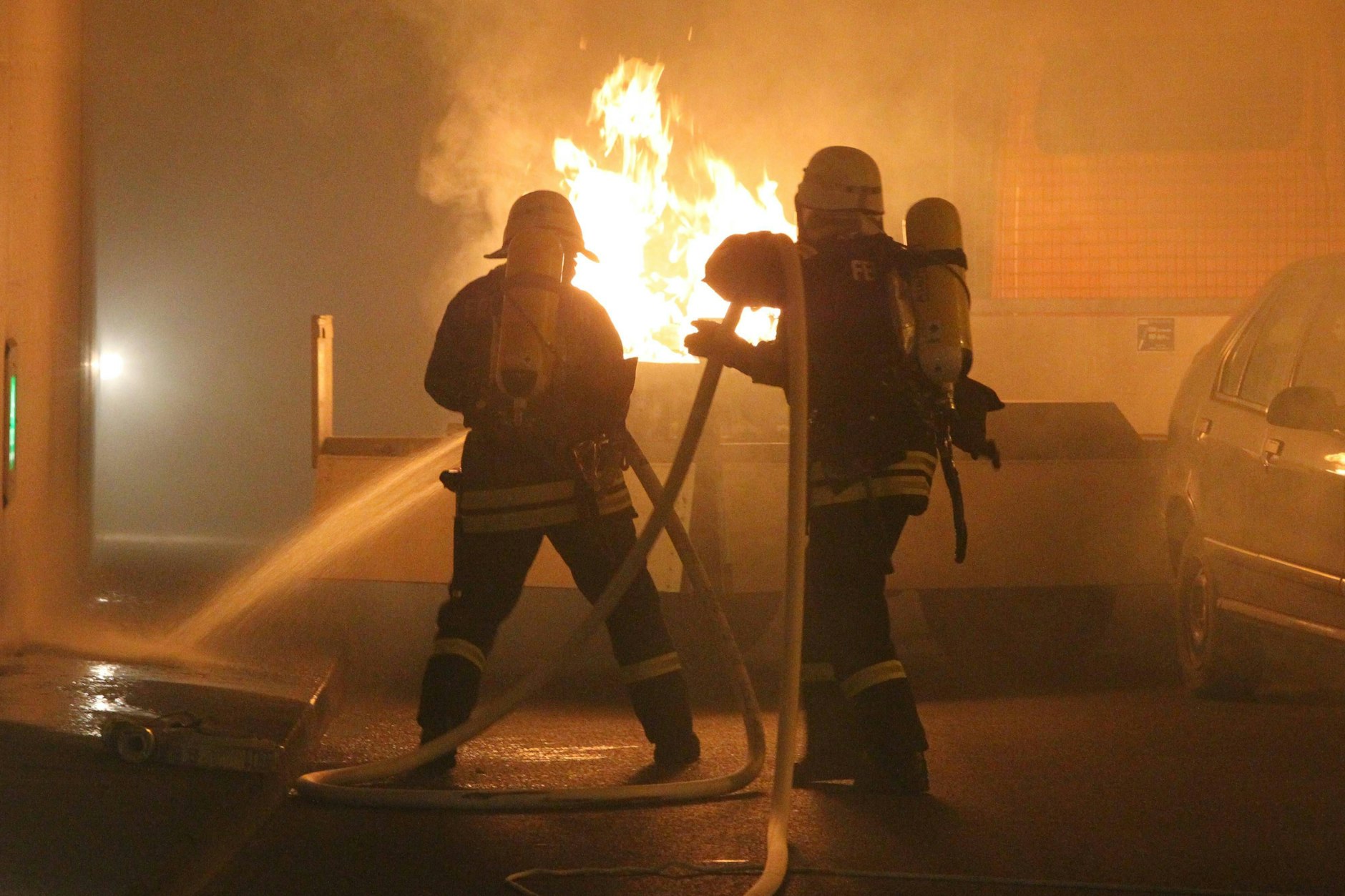 Feuer in einem Berliner Tunnel: Solche Einsätze wie dieser werden von der Feuerwehr oft geübt.