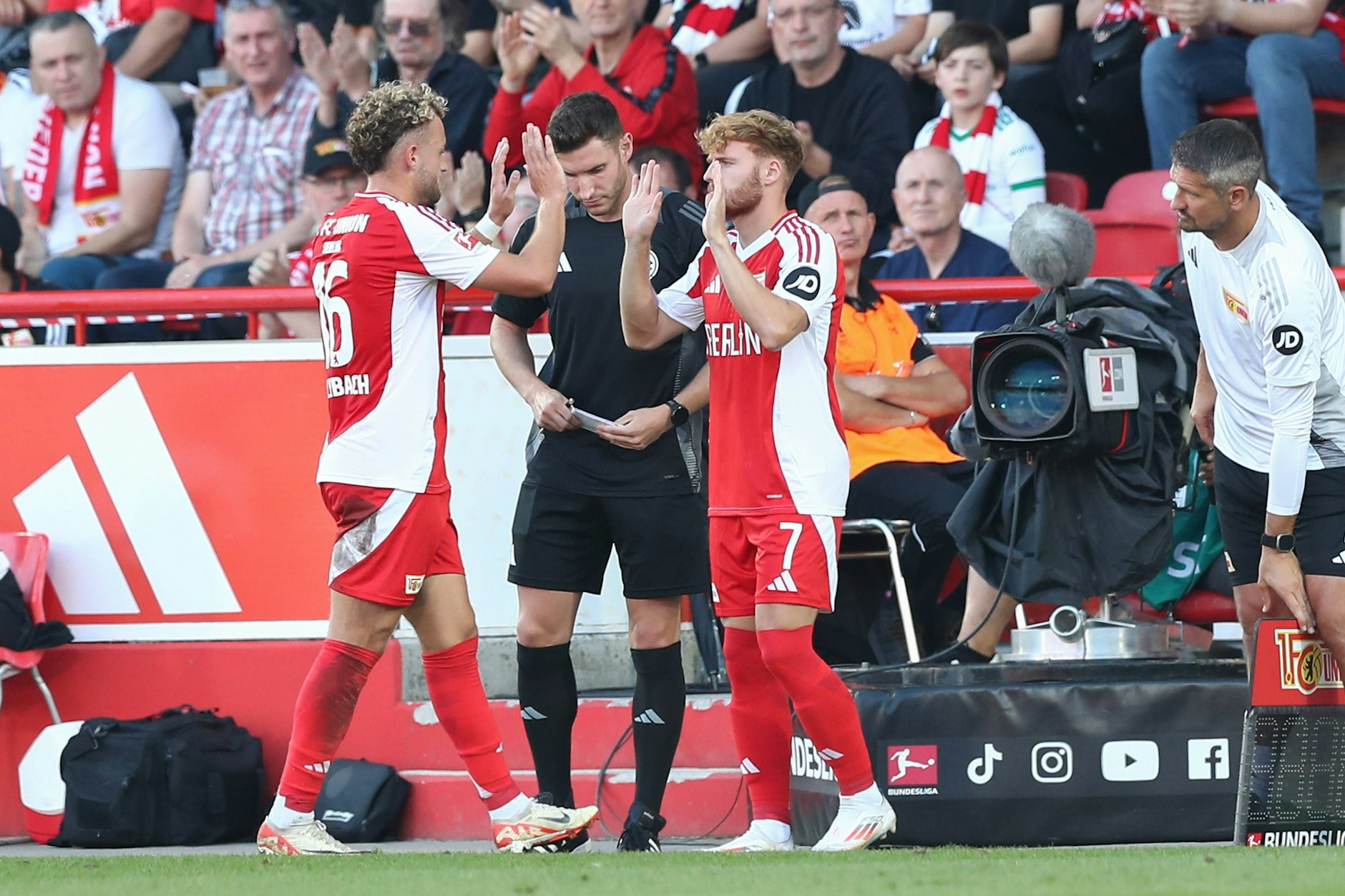 Stürmer Yorbe Vertessen (23, r.) kommt wie Benes beim 1. FC Union bisher fast ausschließlich als Einwechselspieler ins Spiel.&nbsp;