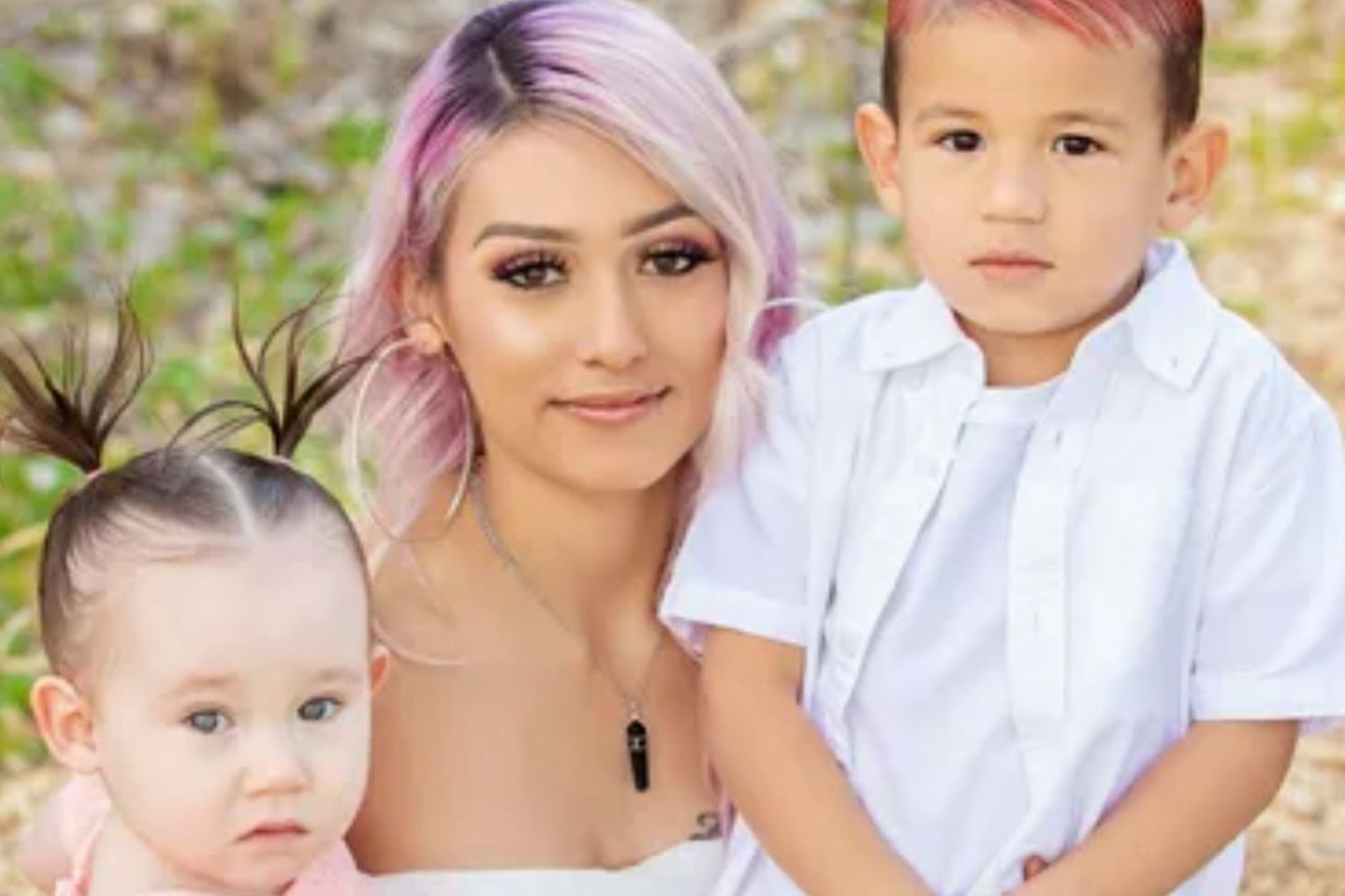 Erika Diarte-Carr mit ihren zwei kleinen Kindern Jeremiah (7) und Aaliyah (5).