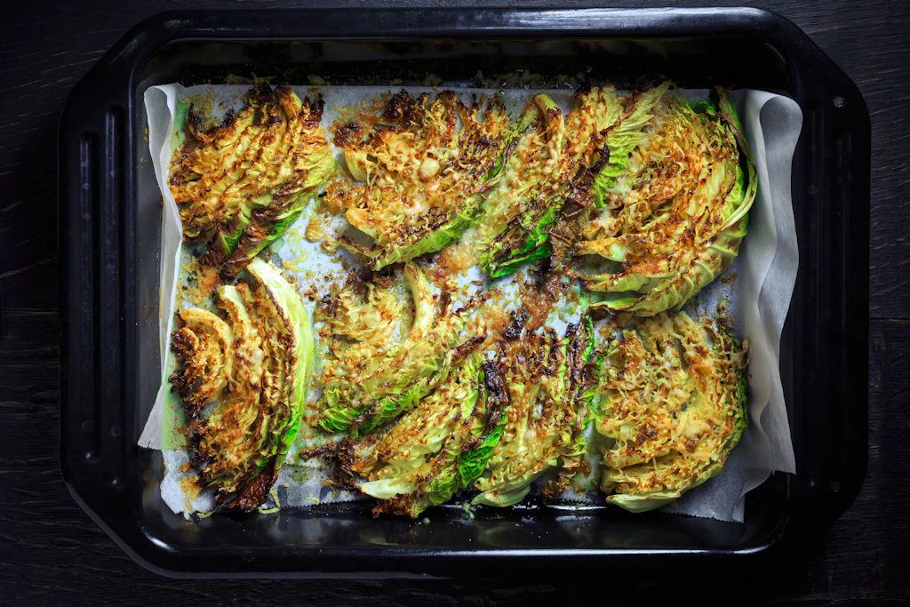 Genial! Rezept für Wirsing mit Parmesan und Knusper-Kruste vom Blech