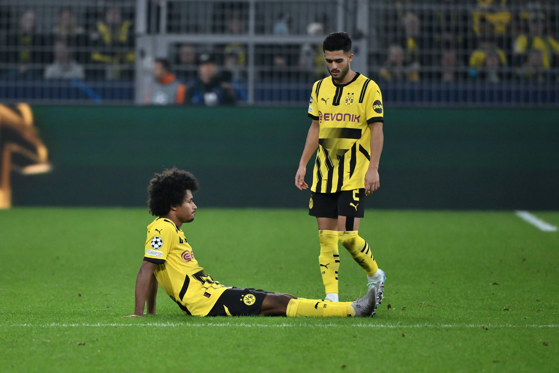 Schwarz-gelber Frust: Karim Adeyemi (22) erzielte gegen Celtic Glasgow einen Dreierpack, aber verletzte sich dann und fällt gegen den 1. FC Union aus. 