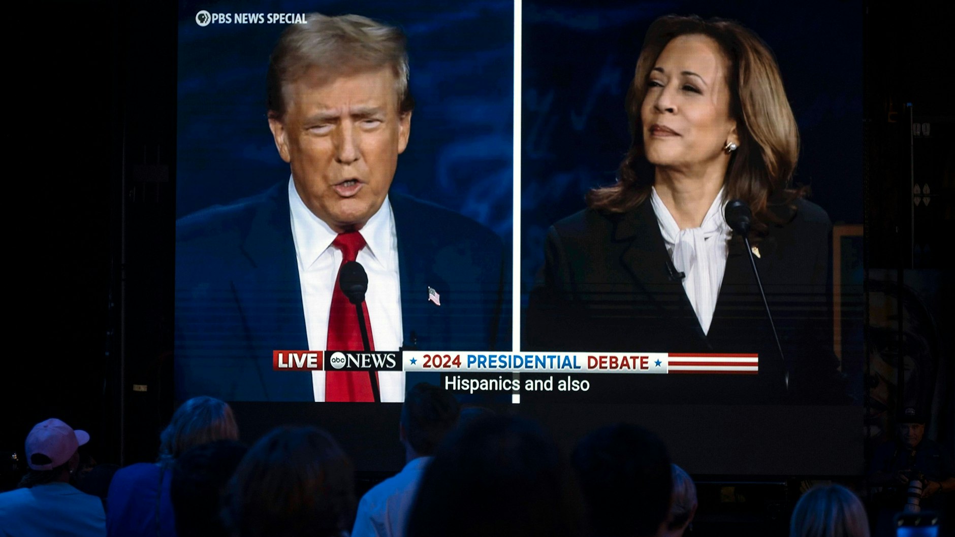 Donald Trump und Kamala Harris bei ihrer TV-Debatte am 10. September.