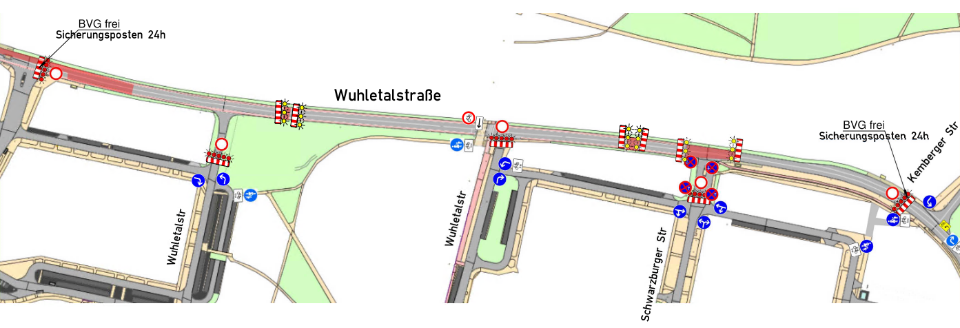 Verkehrs-Chaos in Marzahn: Vollsperrung der Wuhletalstraße