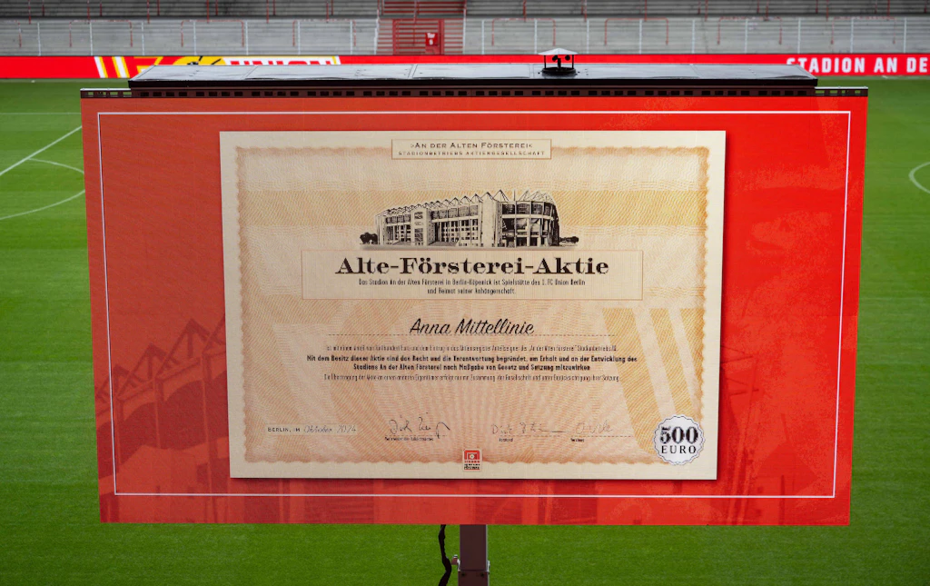 1. FC Union: Die Alte Försterei für jeden, ab Dezember neue Stadion-Aktien