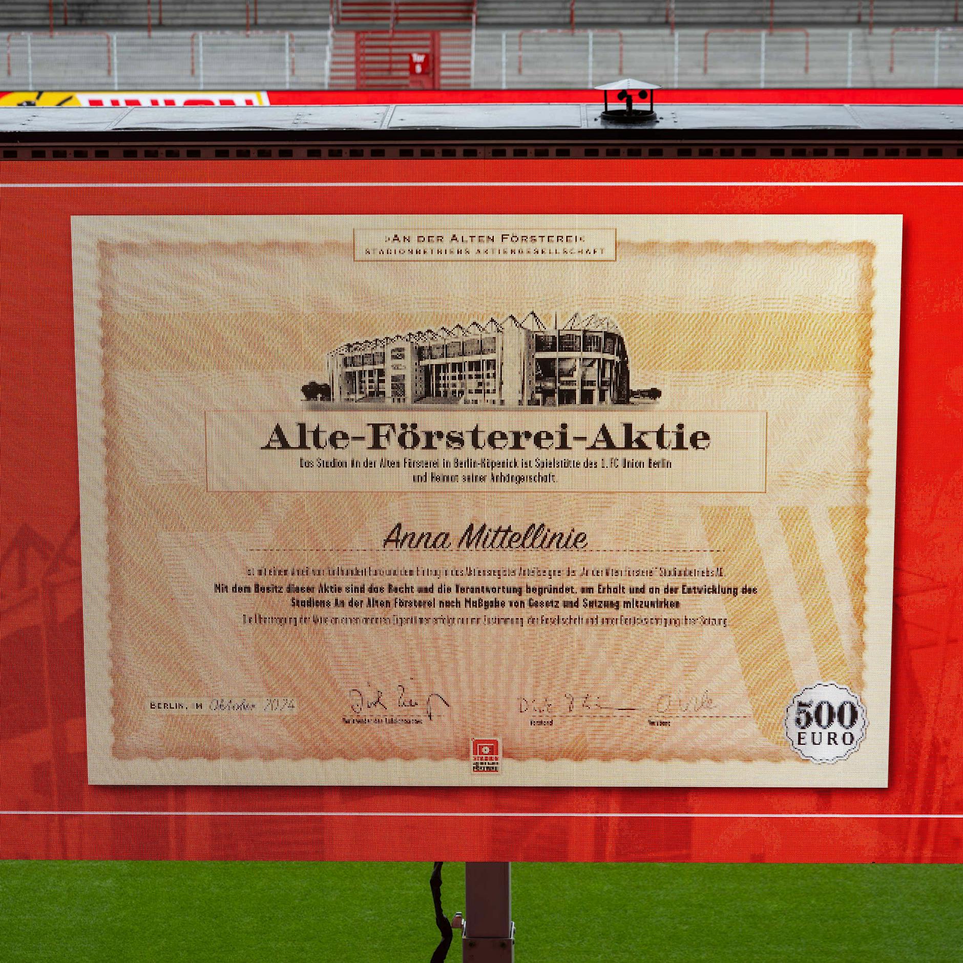 1. FC Union: Die Alte Försterei für jeden, ab Dezember neue Stadion-Aktien