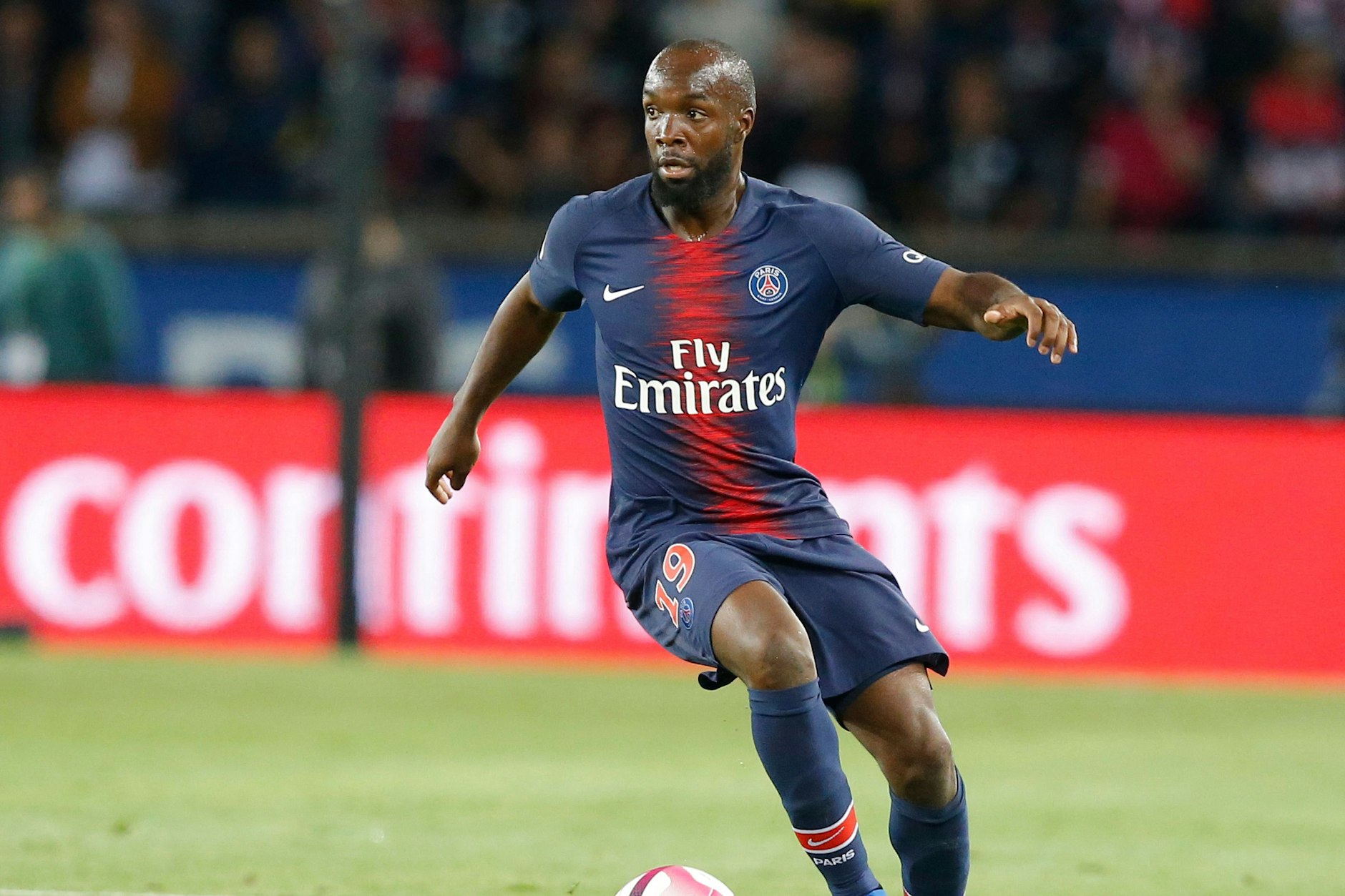 Lassana Diarra im Jahre 2018. Damals kickte er noch für Paris Saint-Germain. Später ging bei Lokomotive Moskau dann der ganze Ärger los, der jetzt vor dem EuGH landete. 