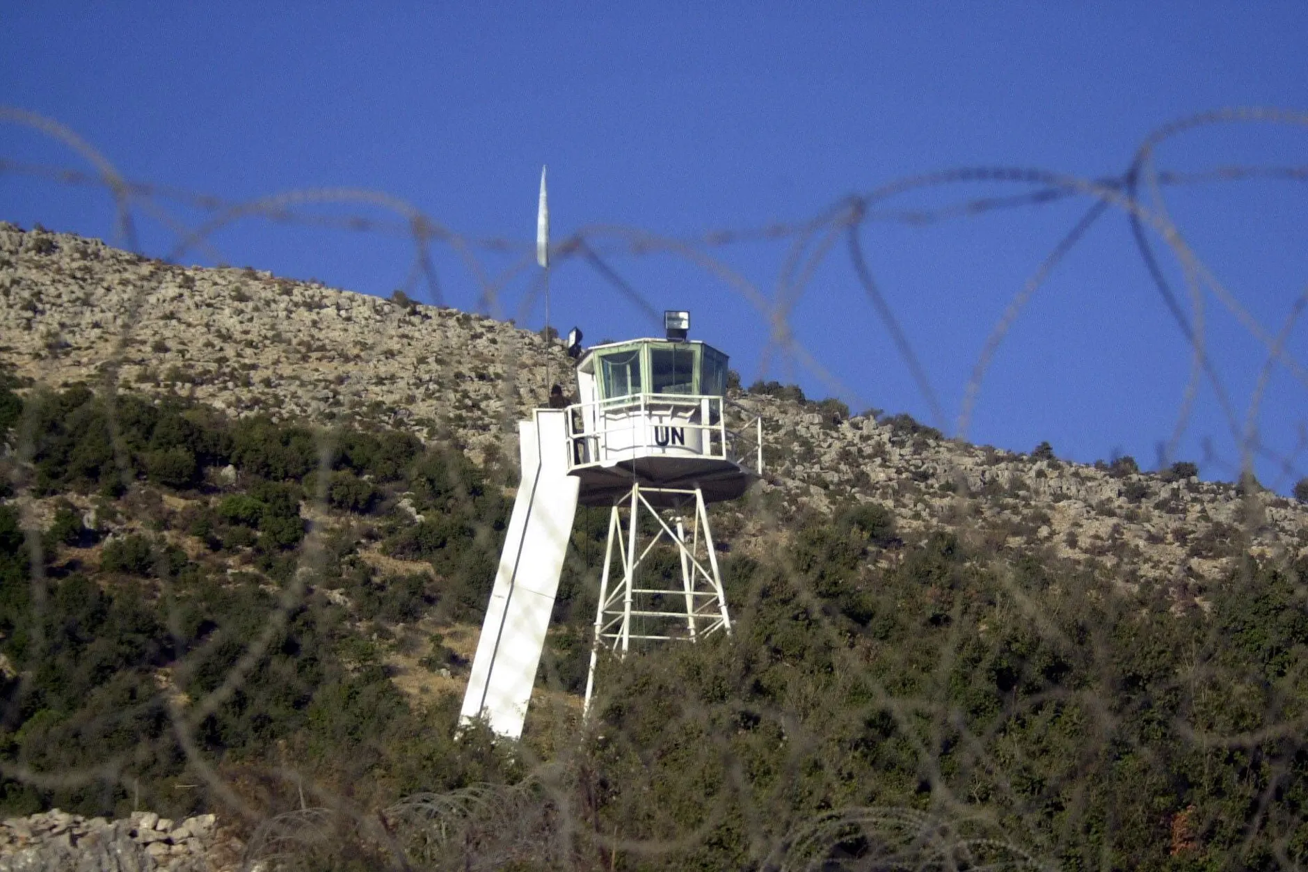 Ein UN-Wachturm im Südlibanon im Jahr 2006