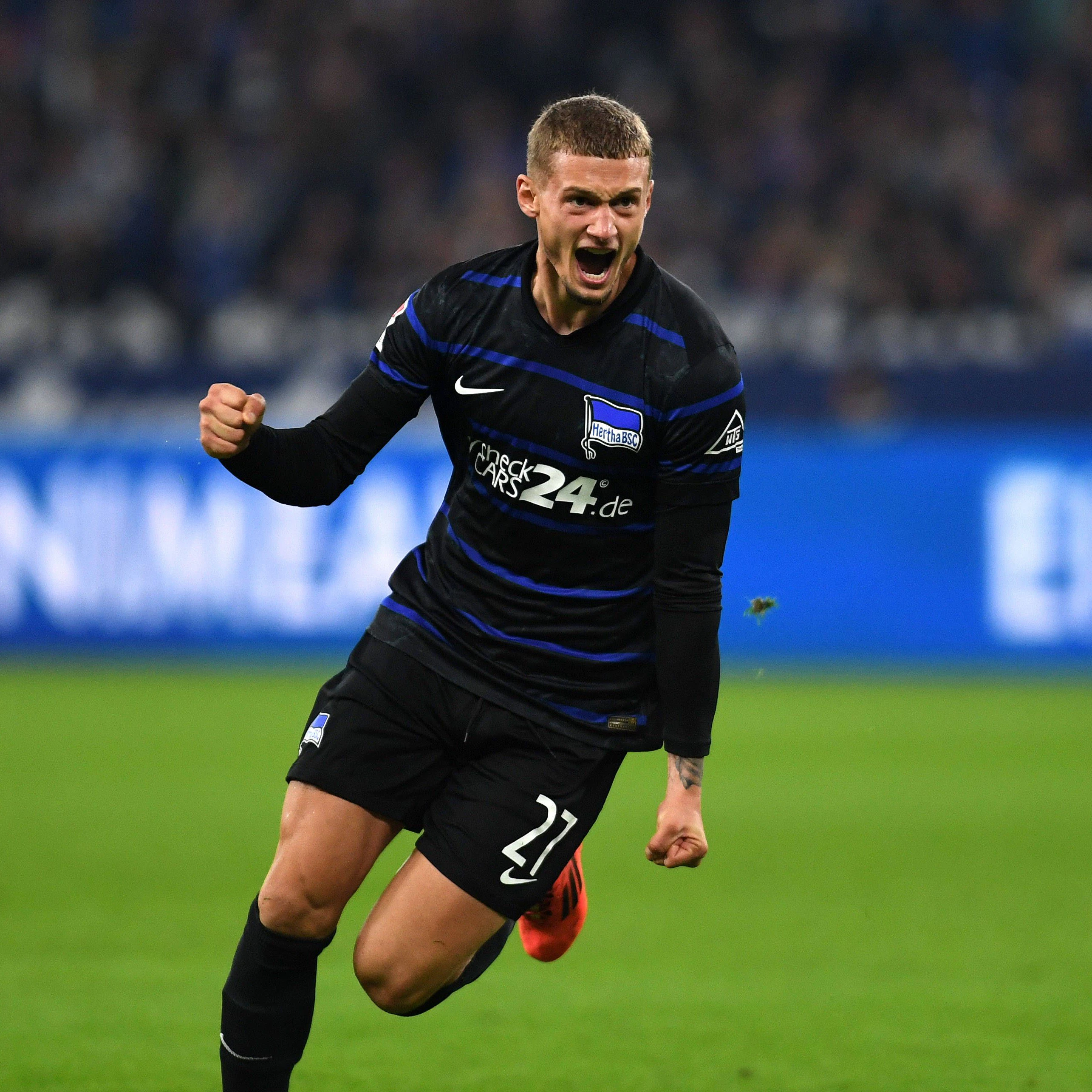 Michael Cuisance traf früh zum 1:0 für Hertha BSC auf Schalke. Doch danach ließ Hertha nach.