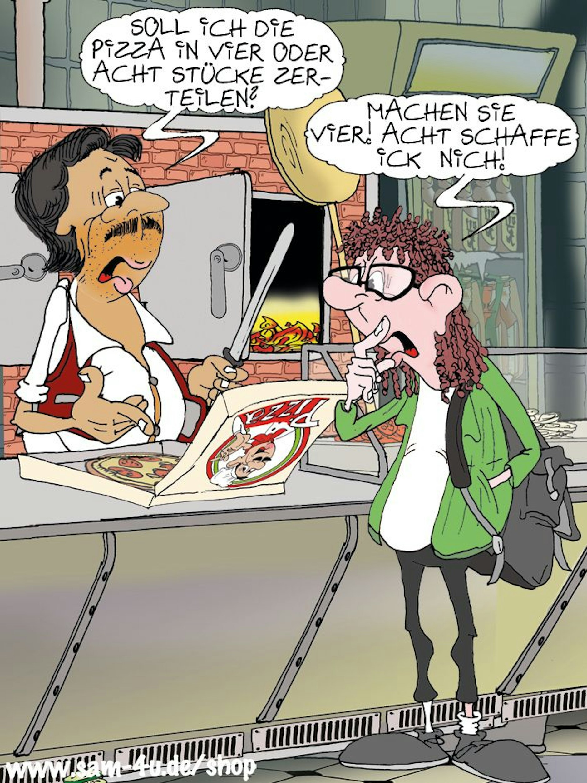 Unser täglicher Cartoon kommt auch heute aus der Werkstatt von Zeichner Sam Paff aus Berlin.